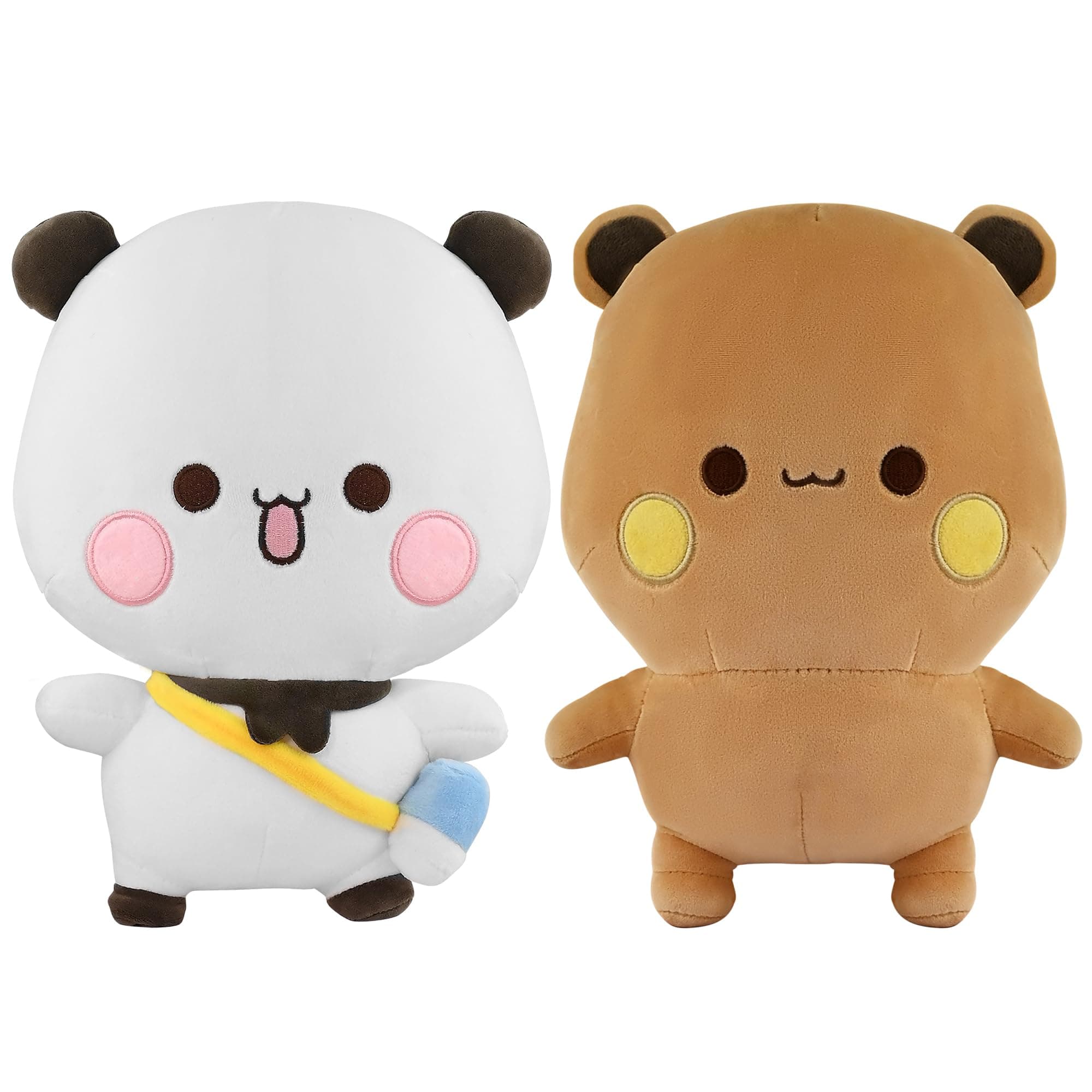 CEMELI2 Pack White Bear and Brown Bear Plush Cute Panda Stuffed Animals for Girlfriends and Kids