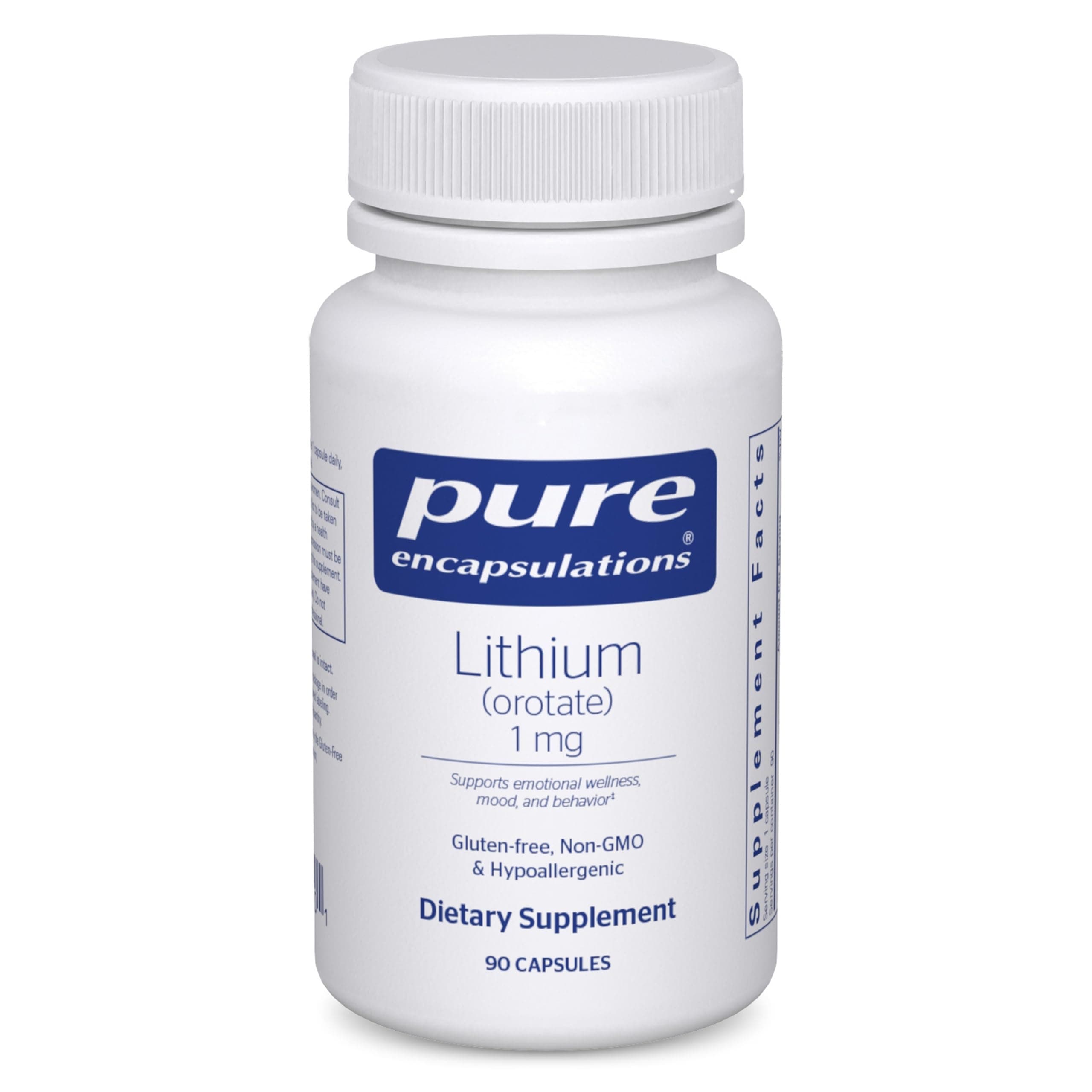 Lithium (Orotate) 1 mg | Support for Calmness and Behavior | 90 Capsules