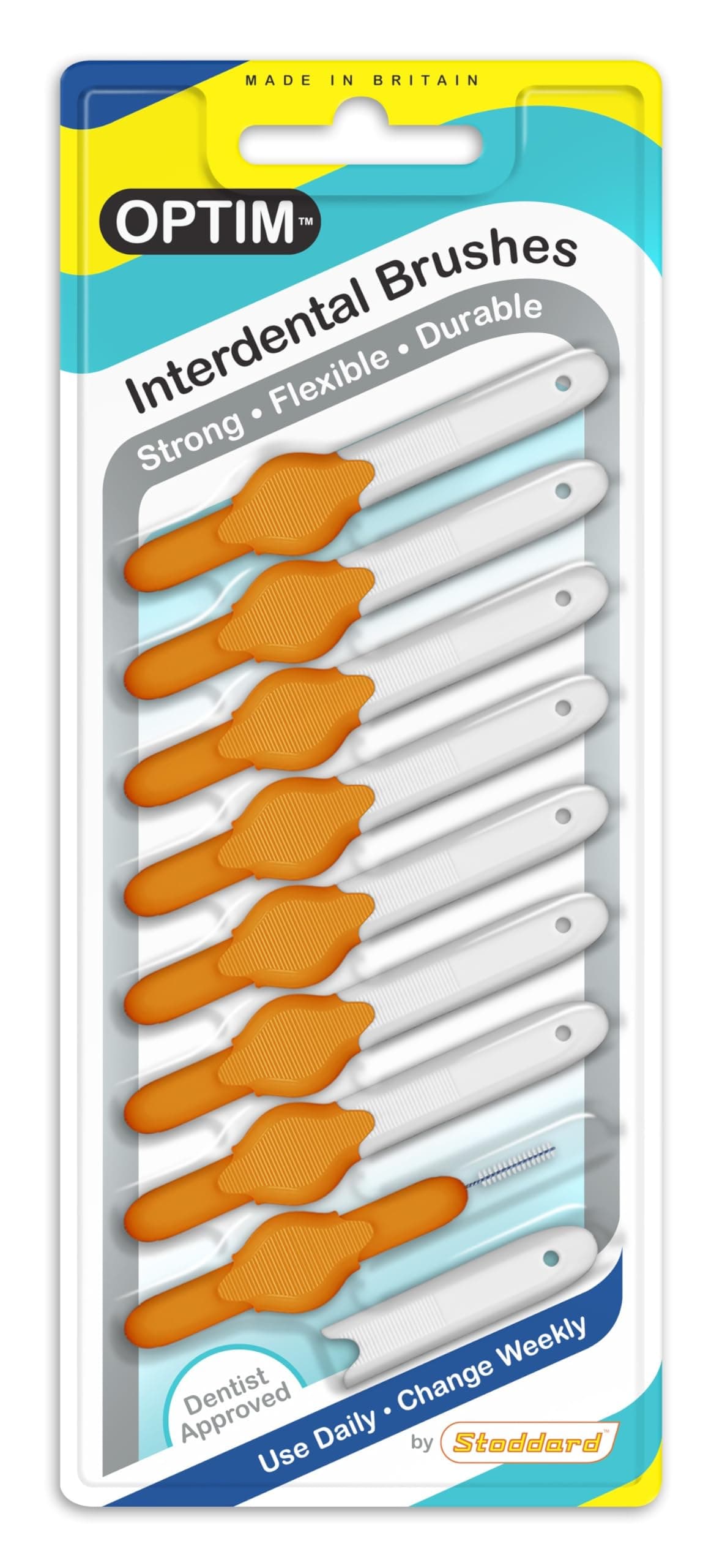 OPTIM Soft Interdental Brushes XXX Fine -2.0mm Orange - 8 Brush Pack