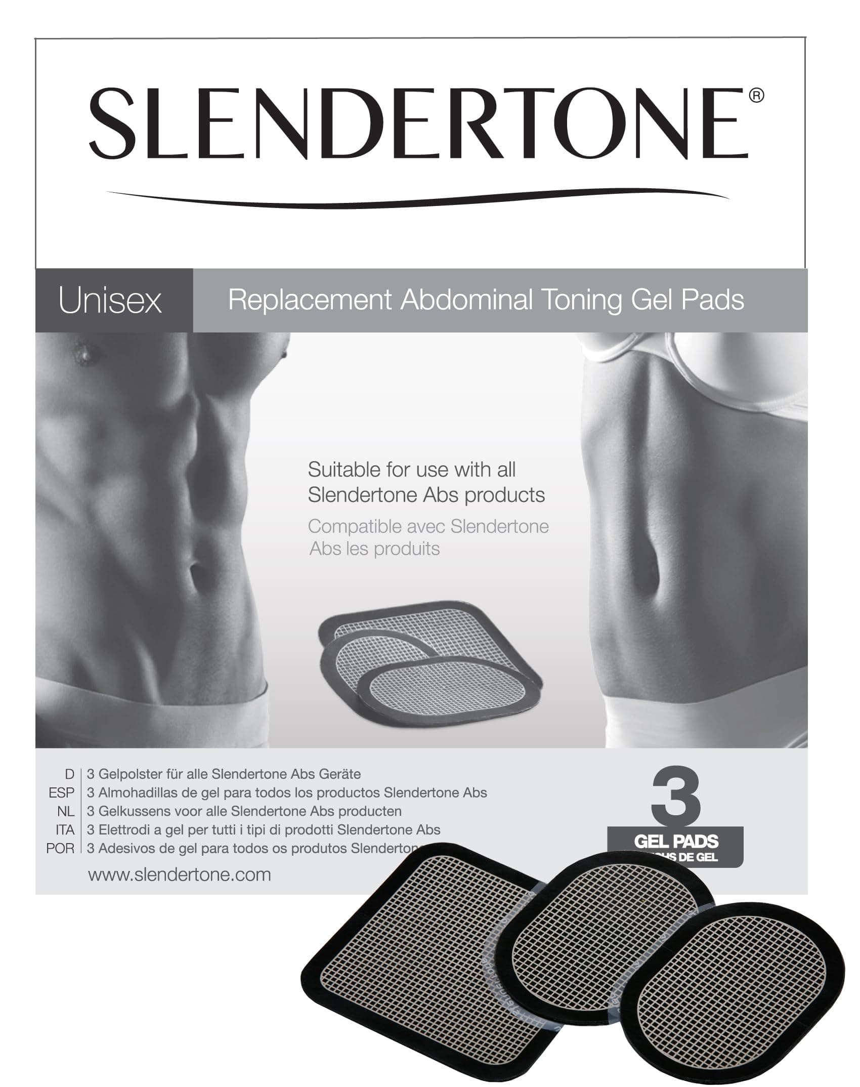 Slendertone Ab Belts Gel Pads - Black