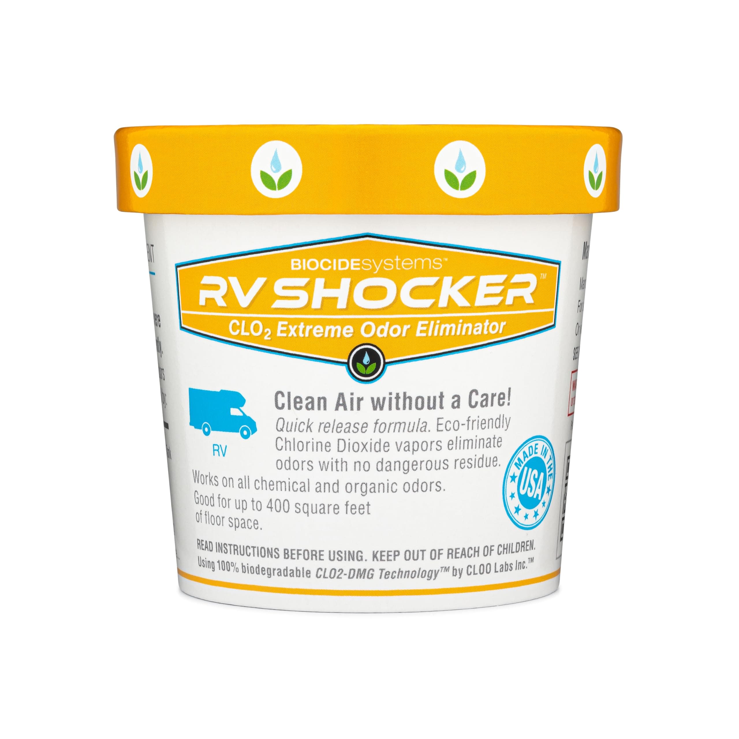 Biocide Systems RV Shocker Strong Odor Eliminator for Camper & Trailer, Eco-F...