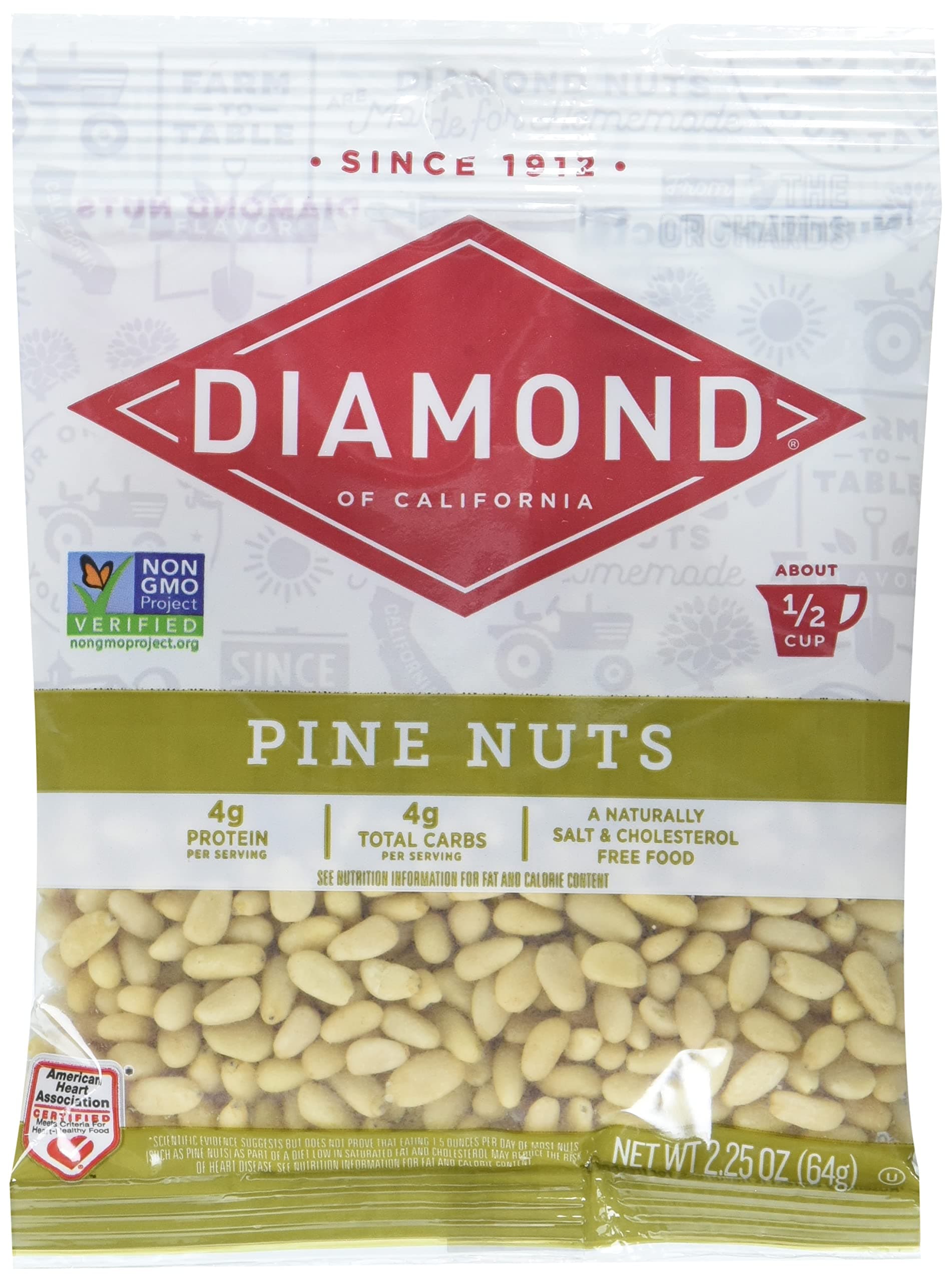 Diamond of California Pine Nuts, 2.25 oz (12 Pack)