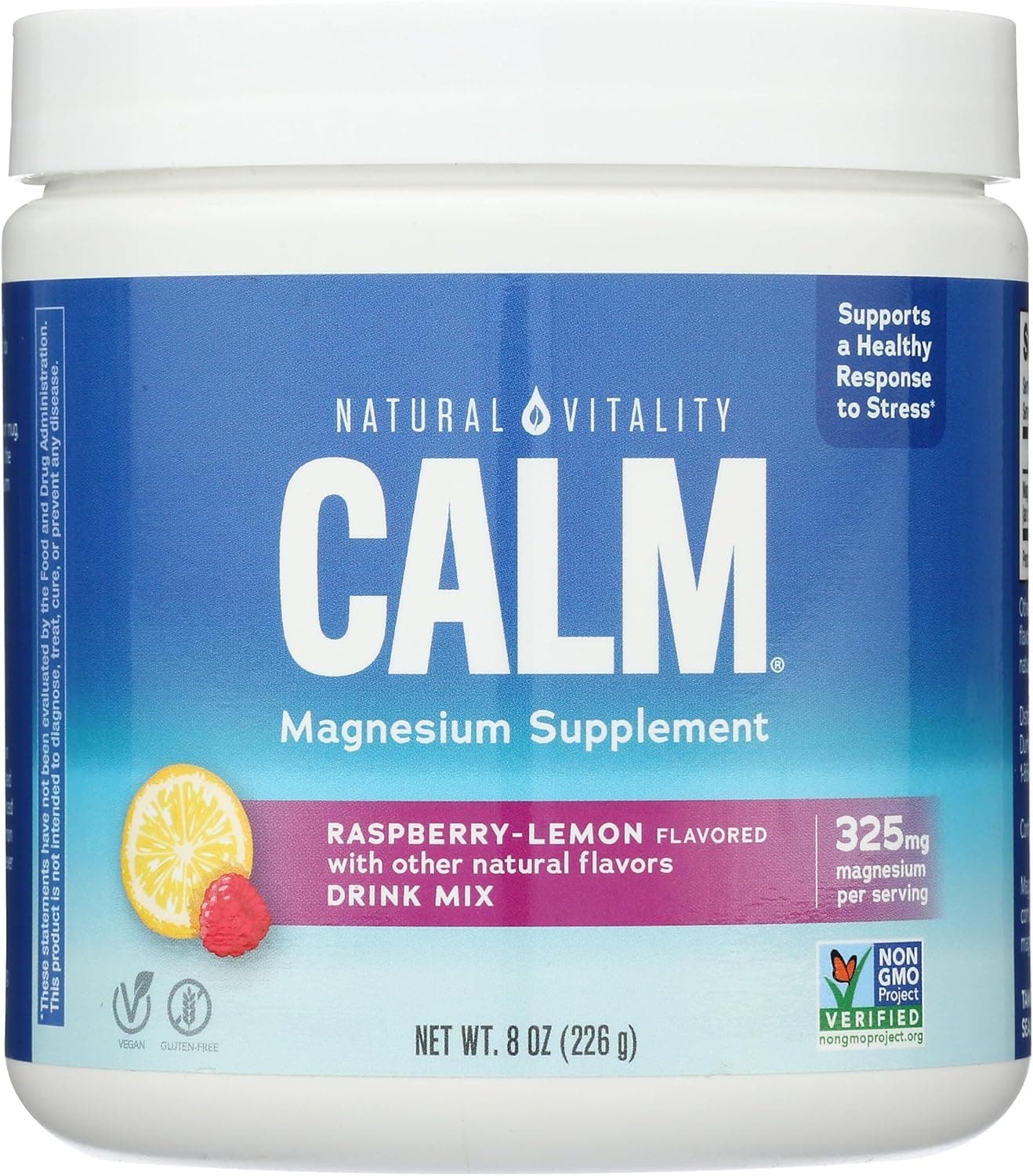 Natural Vitality Natural Magnesium Calm Raspberry-Lemon - 8 oz