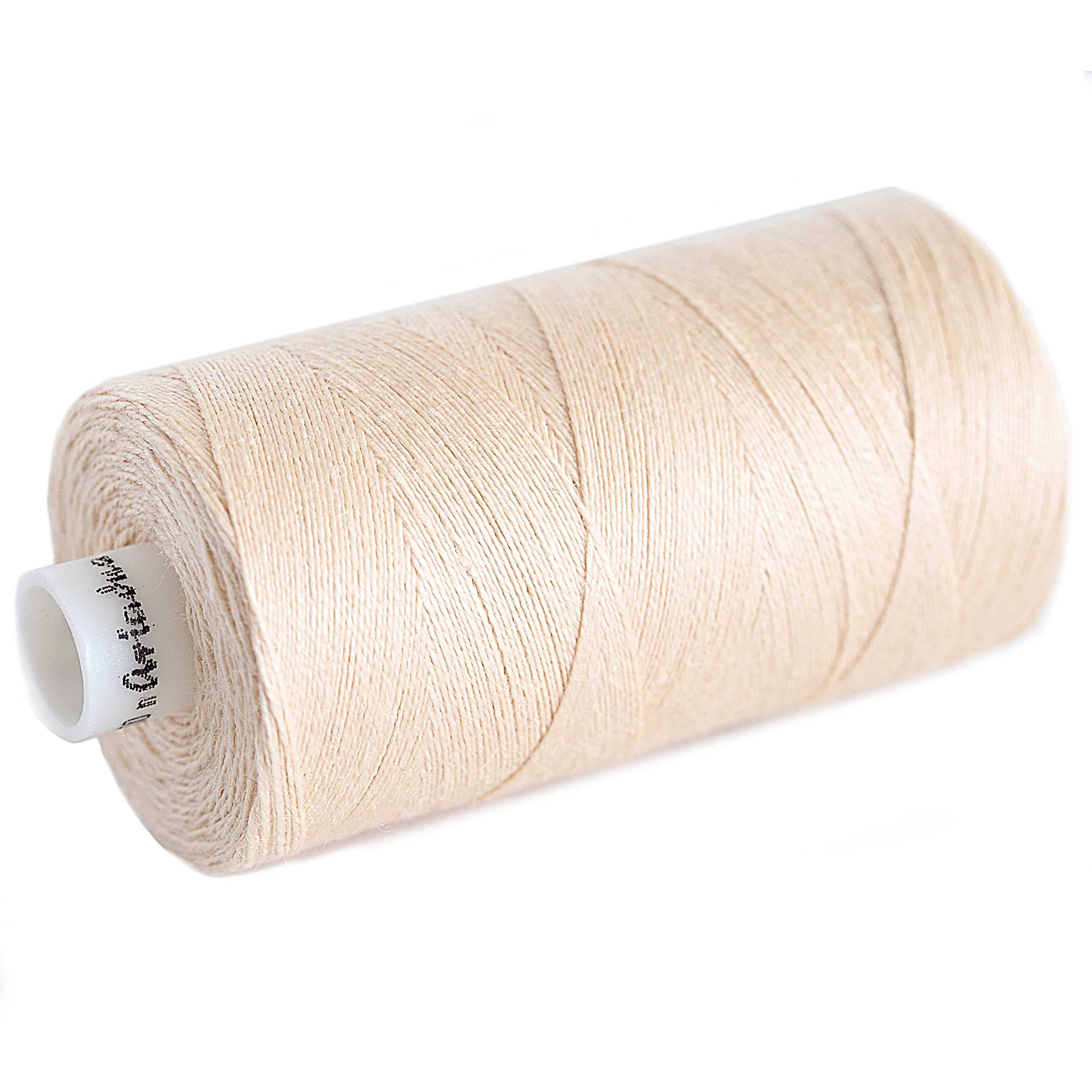 Fine Unwaxed Linen Natural 2 ply Thread 500m Spool 100% Linen Natural (Beige)