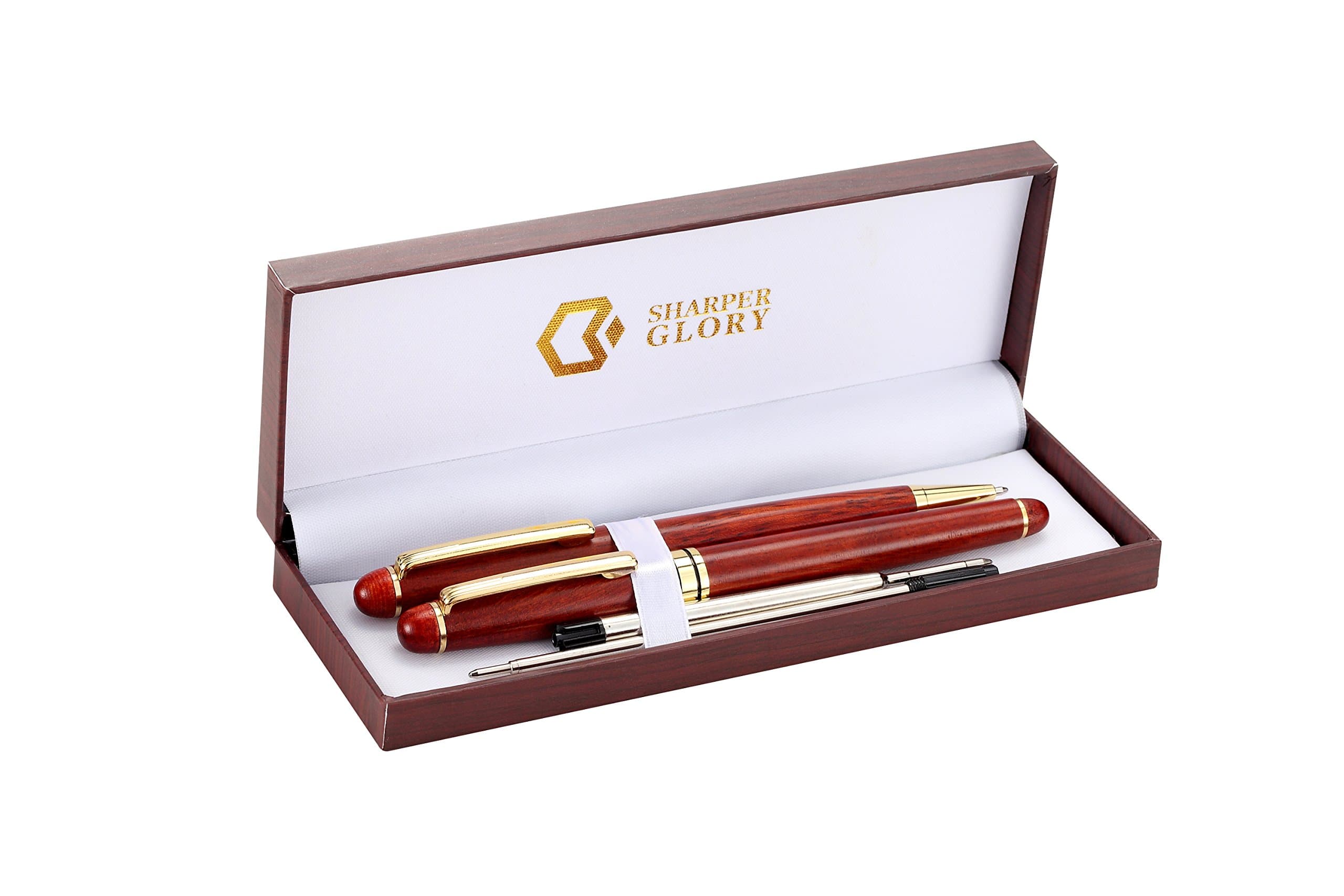 Rosewood ballpoint pen & Rollerball Pen