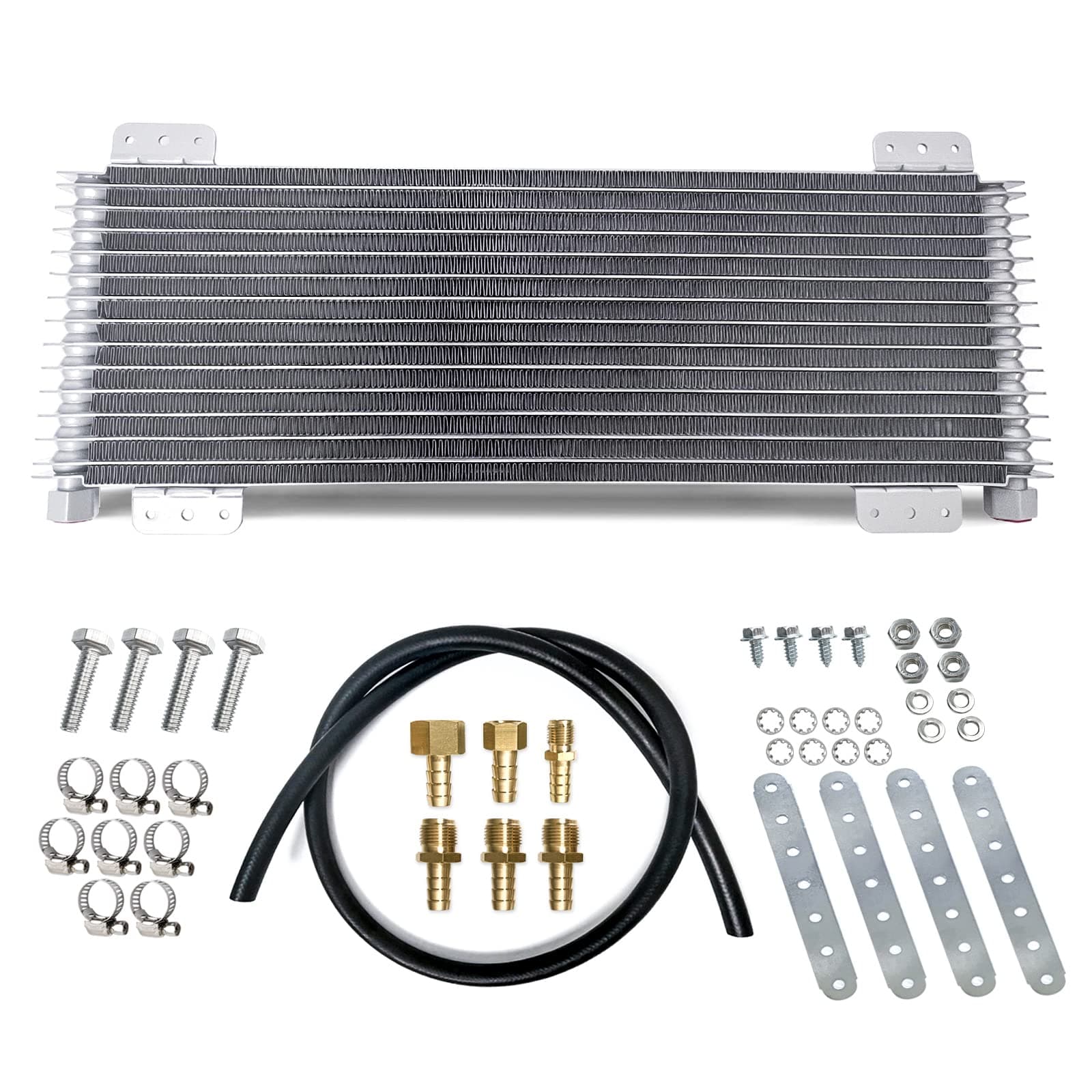 Transmission Oil Cooler Kit 40K Low Pressure Drop Trans Cooler LPD47391 Compatible with Heavy Duty 40,000 GVW Max including Mounting Hardware, Towing Applications and Advanced Cooling Protection 47391