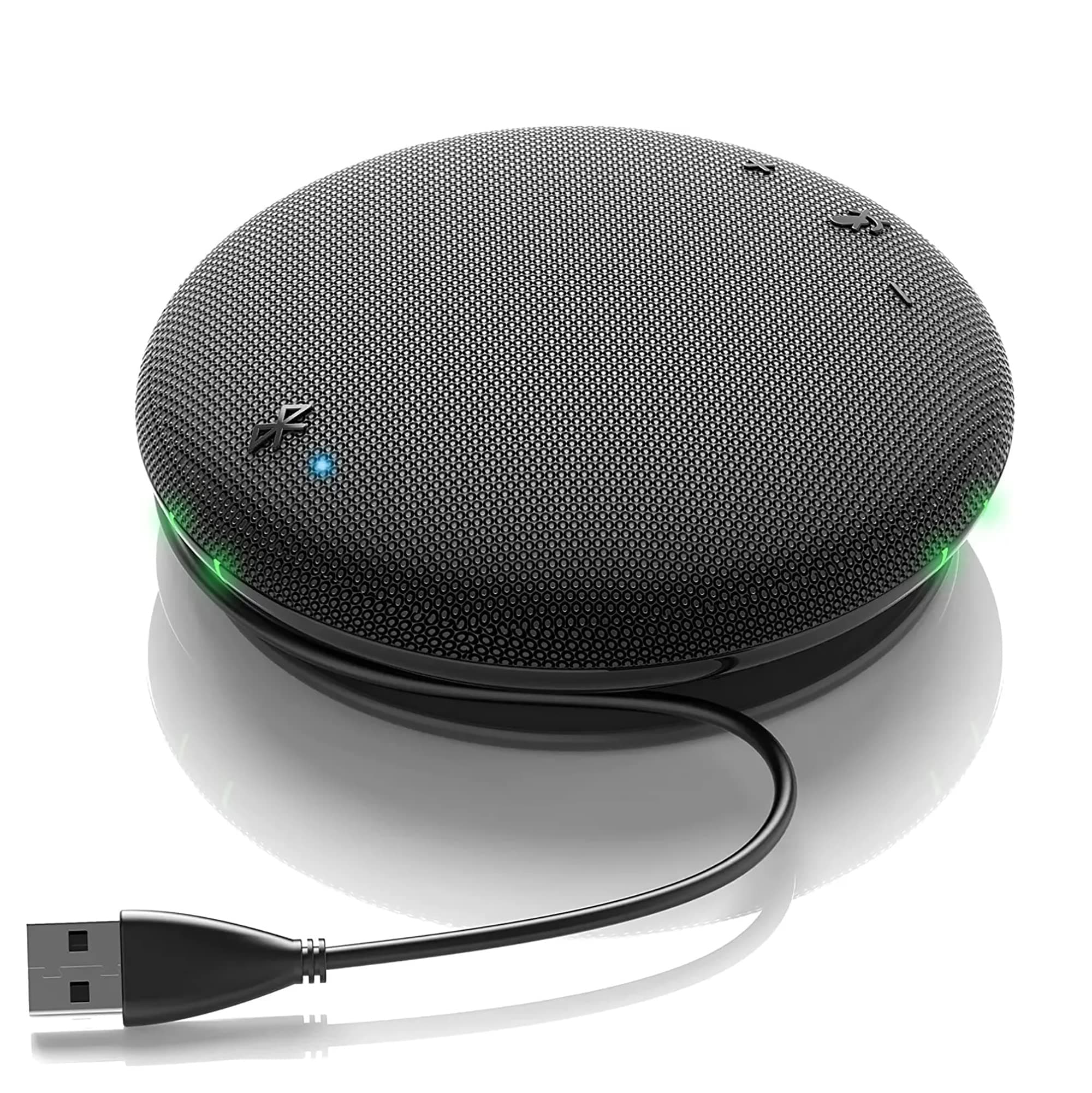 Bluetooth Conference Speaker w/Microphone | 360-Degree Voice Pickup & Noise Canceling Conference Room Omnidirectional Microphone | USB Conference Microphone Bluetooth Speakerphone