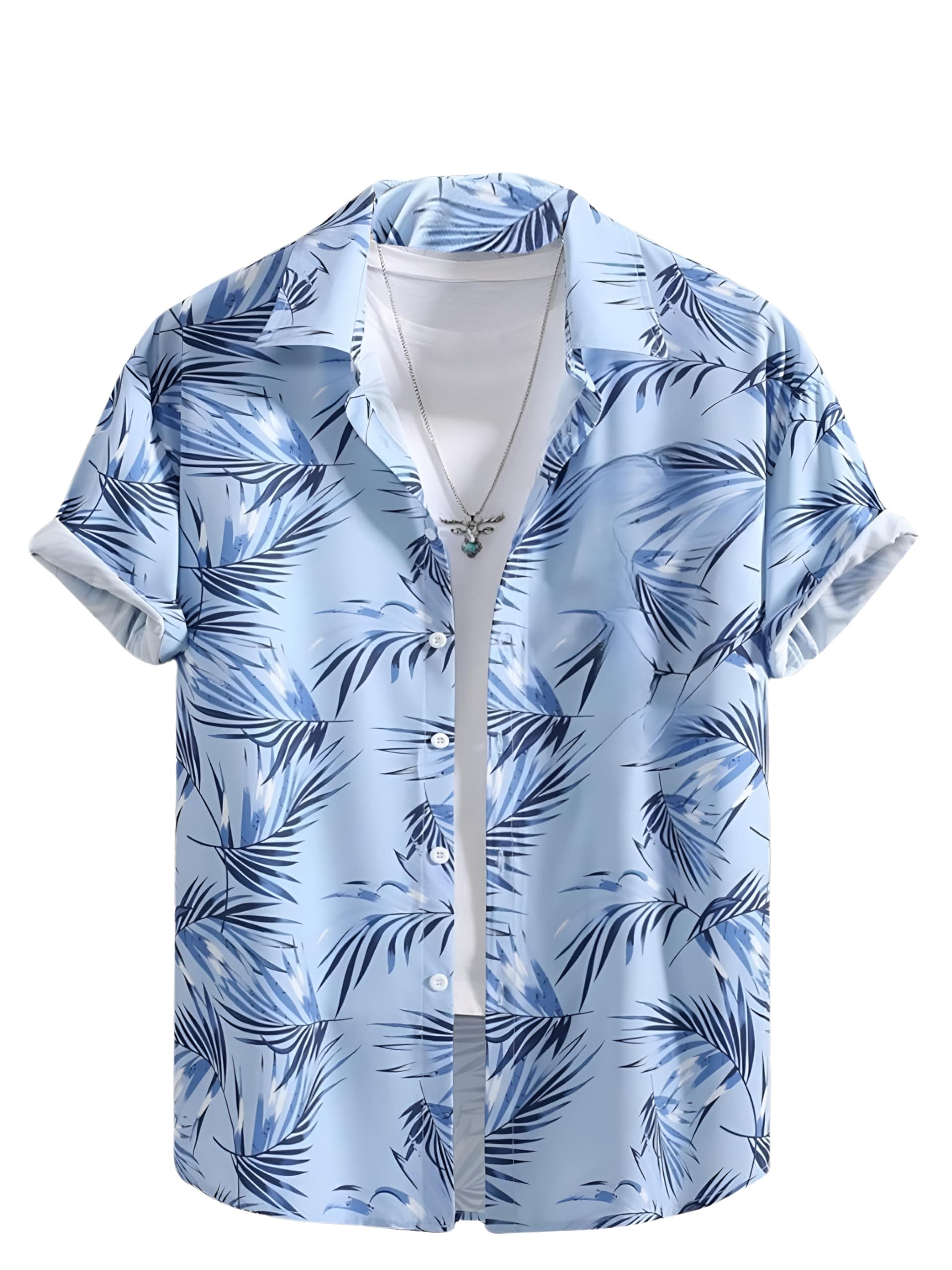Men's Rayon Shirt - Summer Button Down Shirts | Half Sleeve Printed |Formal |Casual Stylish | Man Regular Fit