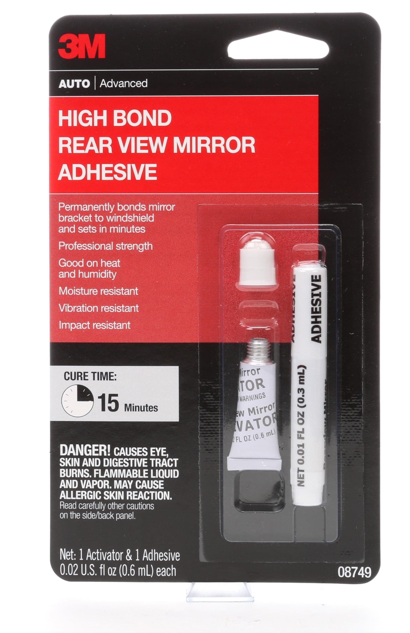 Rearview Mirror Adhesive, 08752, 0.02 fl oz