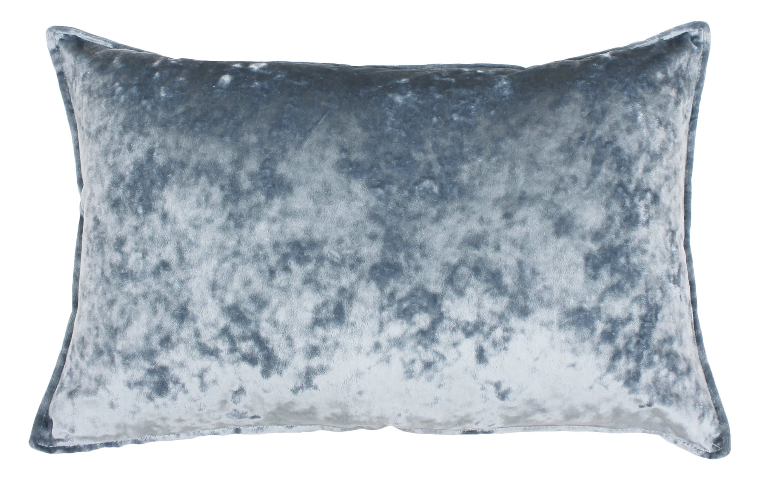 Thro by Marlo LorenzTH014509004E Ibenz Ice Velvet Pillow, 14 x 22 in, Blue