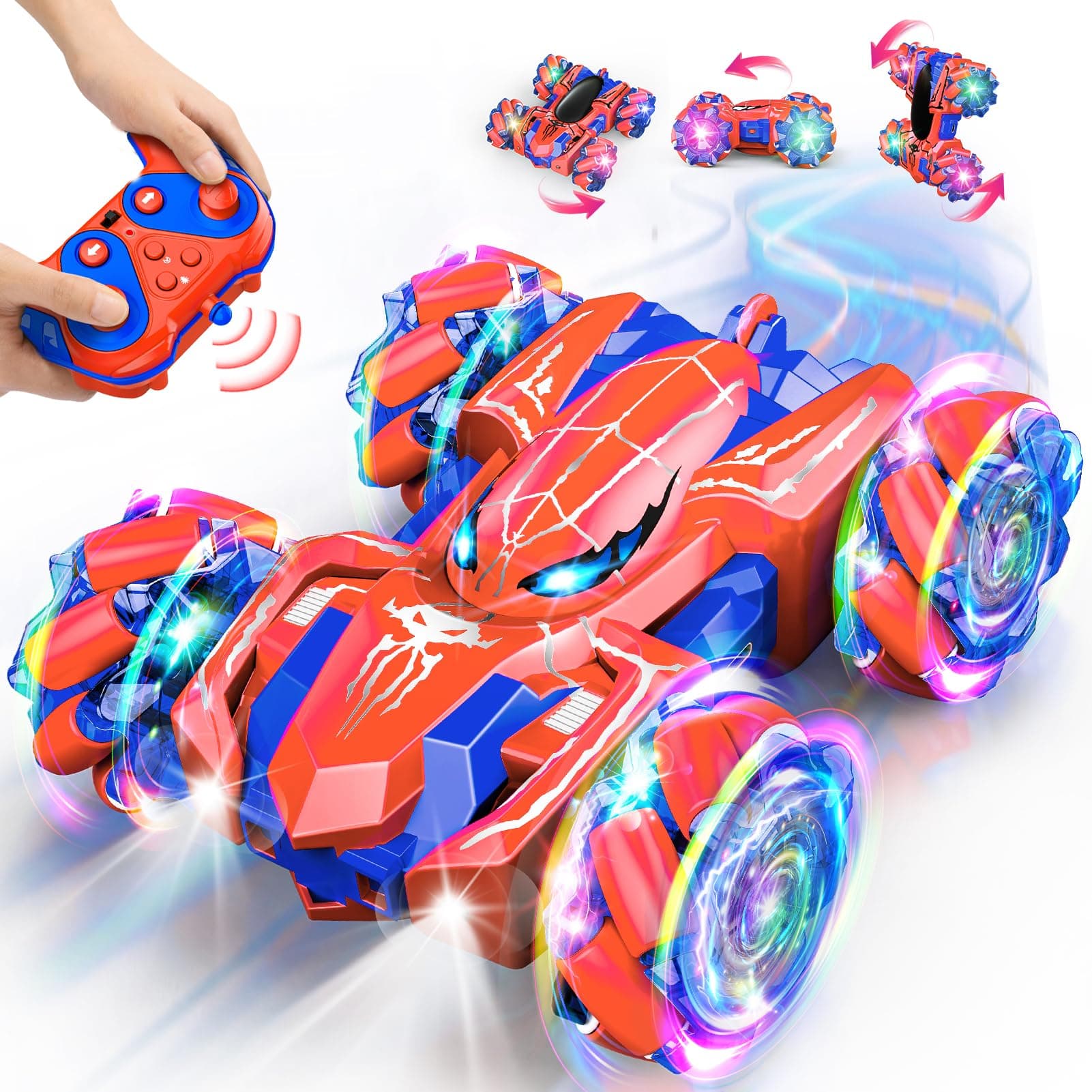 Braxel Remote Control Cars, 2.4Ghz 360 Flips Double Sided Monster Truck Boys Toys Age 3-12 RC Car Gifts for 3-11 Year Old Boys Kids Toys Car Birthday Presents