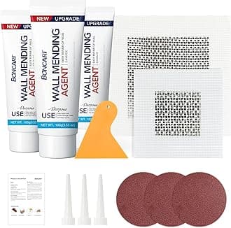 Drywall Repair Kit, Spackle Wall Repair Kit, 3 Pack Wall Mending Agent Putty, Wall Repair Paste Plaster for Wall Crack/Nail Hole, Wall Hole Filler with 2inch 4inch Wall Patch