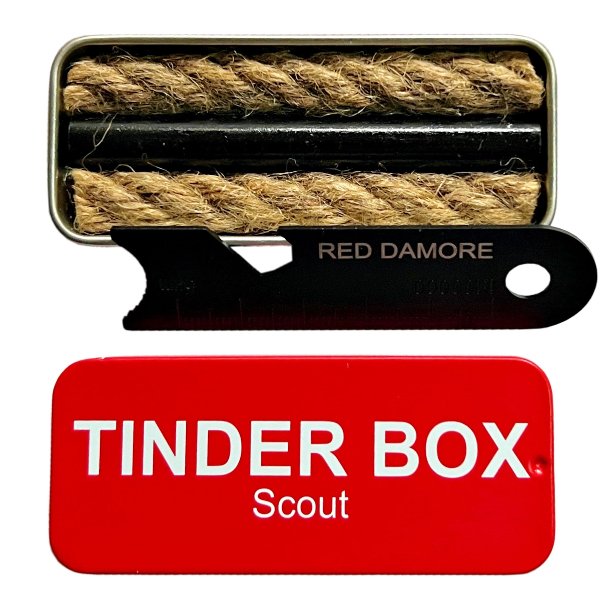 Tinderbox Scout - Fire Starter Kit, Ferro Rod, Fire Steel, Fire Striker, Camping, EDC, Bushcraft