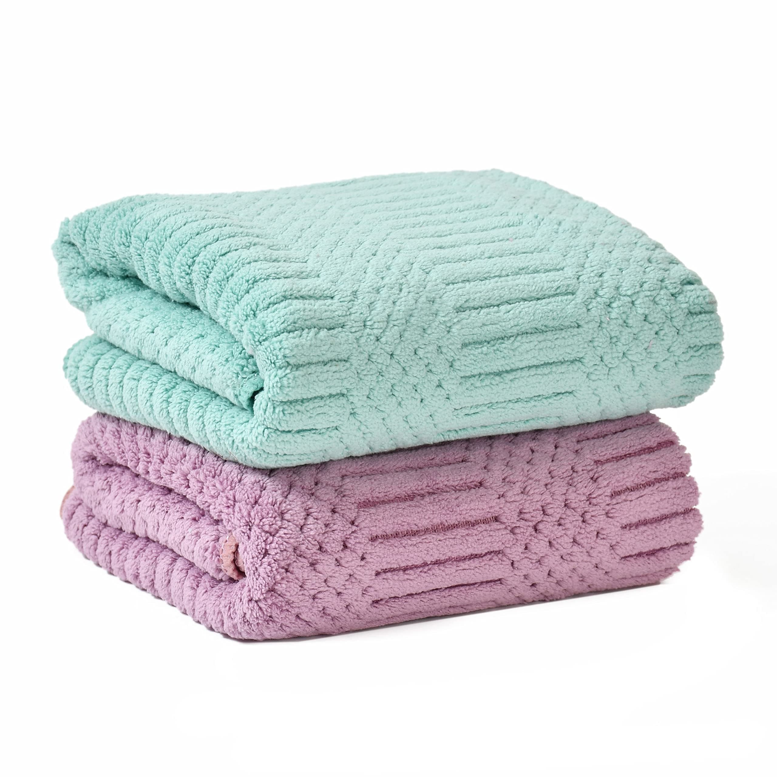 Super Soft Microfiber Hand Towels, Gym & Workout Towels (2 Pieces, Multi Color), 400 TC