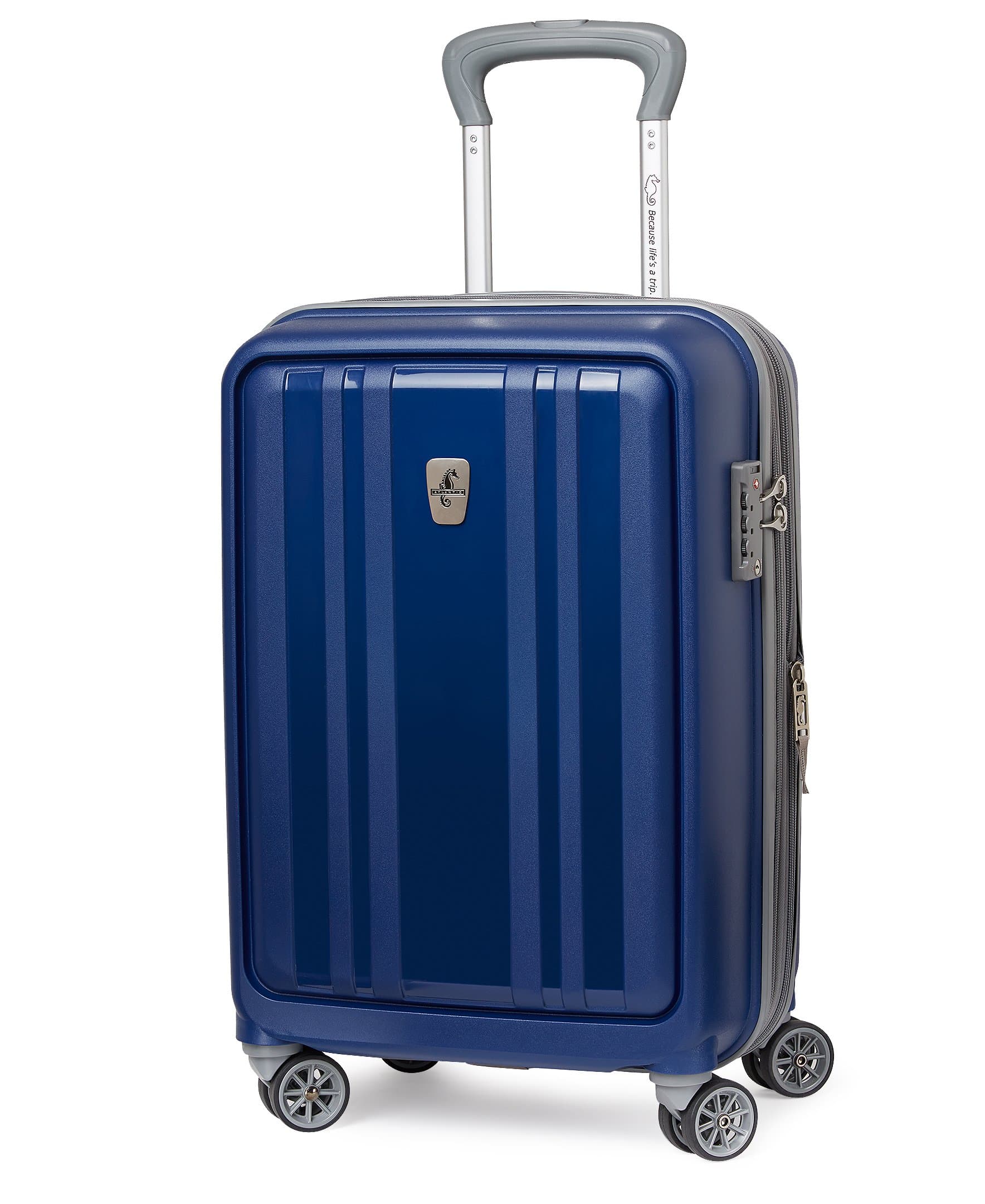 Atlantic Luggage Solstice 20 Inch Hardside Spinner, Dark Blue, One Size