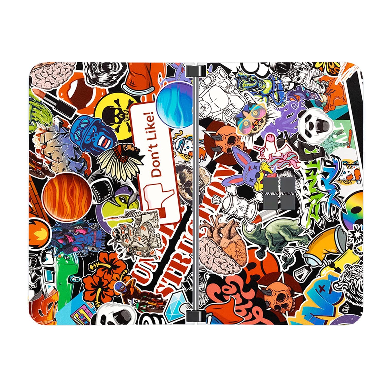 SopiGuard Sticker for Surface Duo Phone Edge-to-Edge Precision Vinyl Skin Wrap (Stickerbomb)