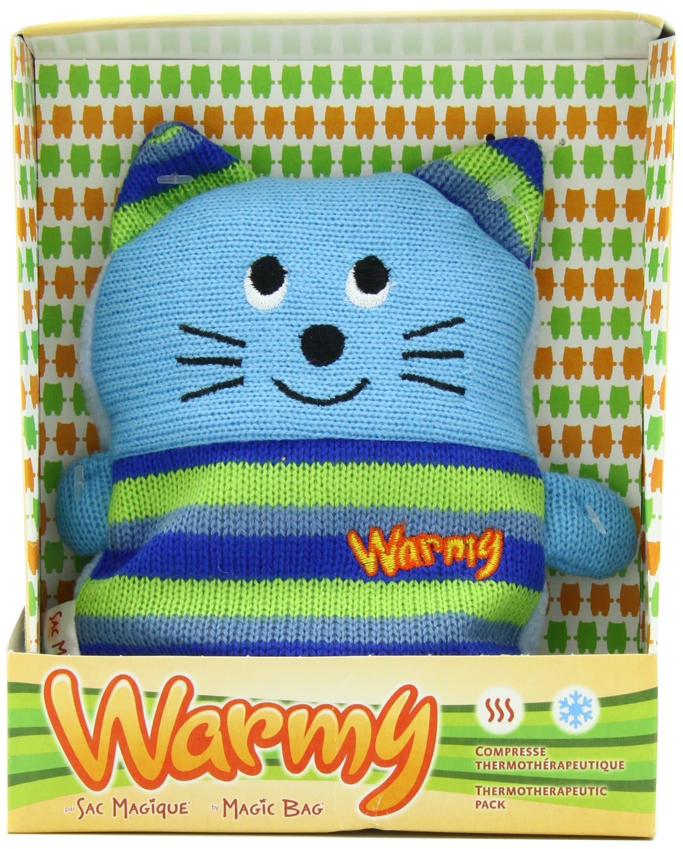 Warmy Kids Hot/Cold Pack, Blue Cat, 13 Ounce