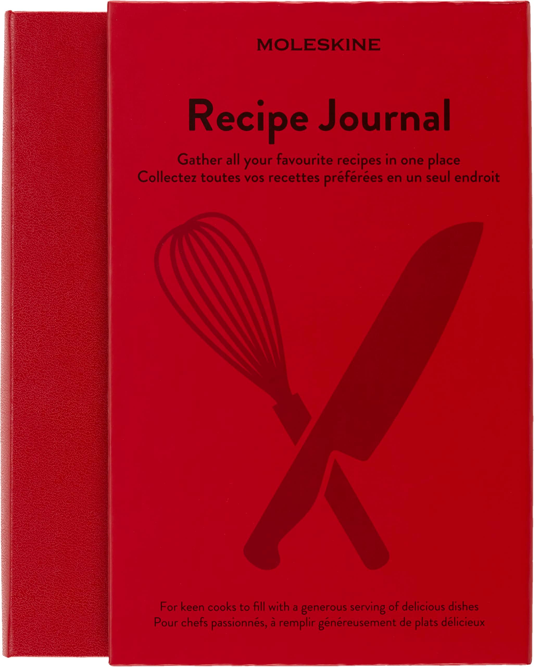 Moleskine Passion Journal, Recipe, Hard Cover, Large (5" x 8.25") Scarlet Red, 400 Pages