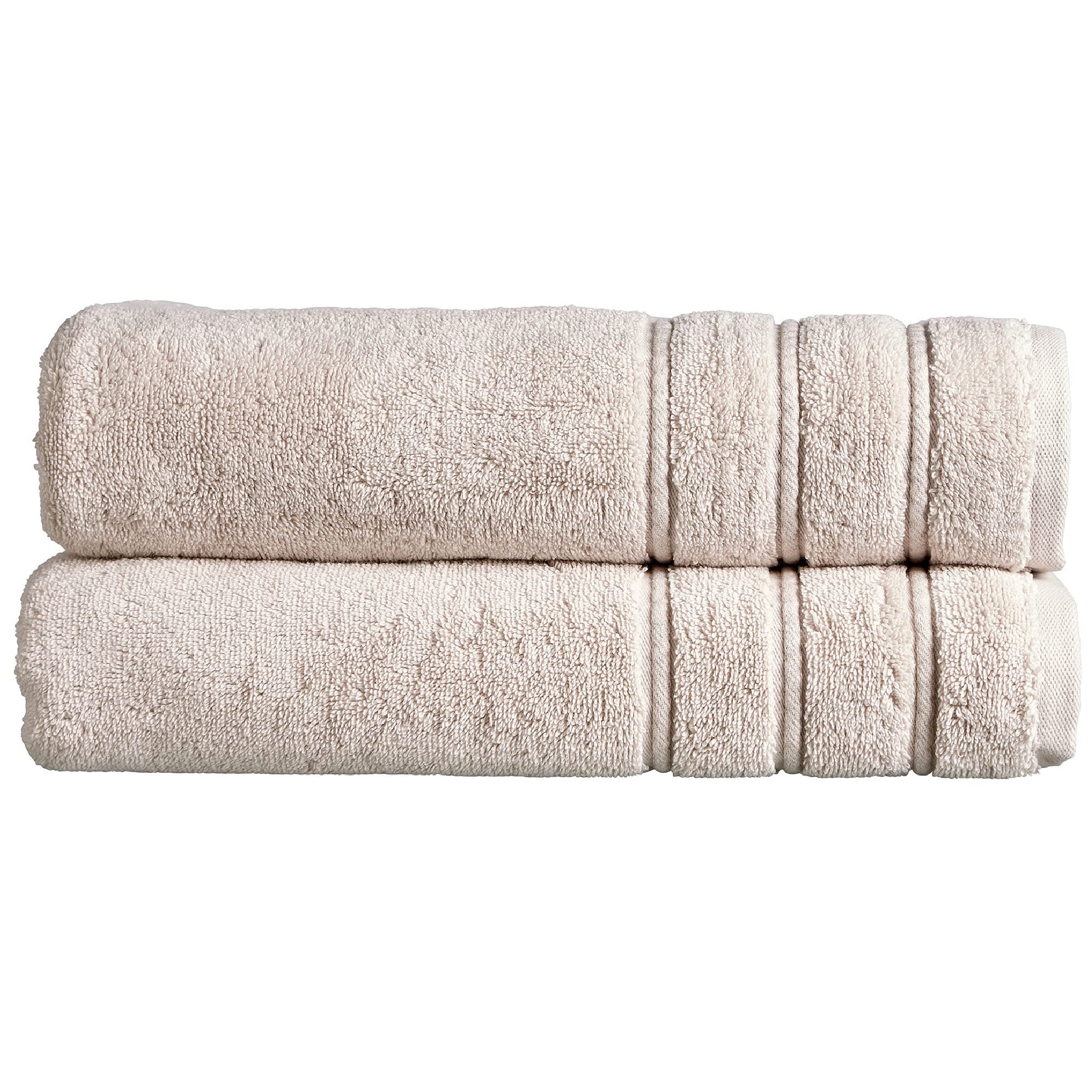 Christy Antalya Large Bath Sheets | Set of 2 | 100% Turkish Cotton | 600GSM | Soft Plush Luxury Bath Towels | 90cm x 150cm | Quick Dry | Pumice Beige