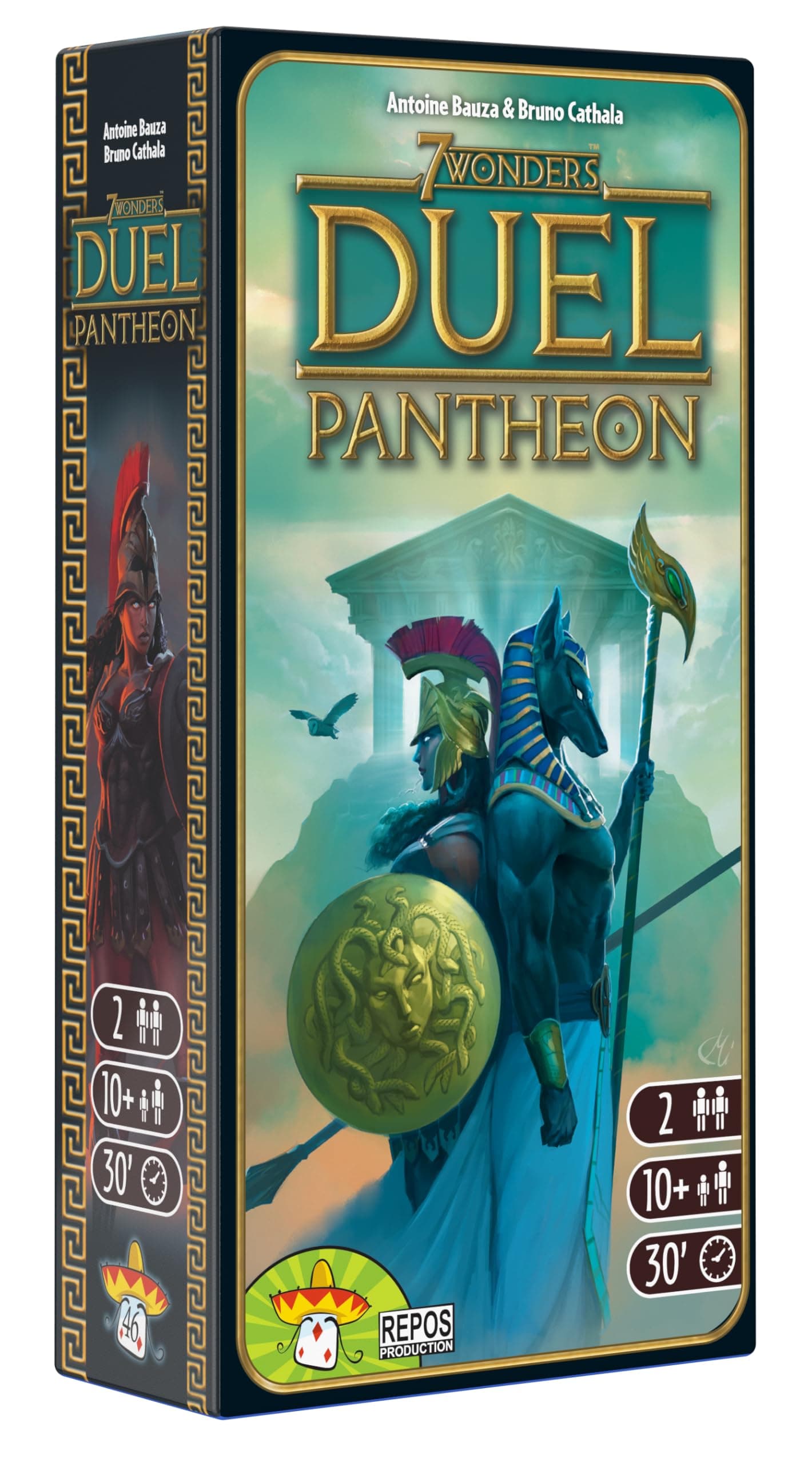 Asmodee 7 Wonders Duel Pantheon Board Game Expansion - Intense Two-Player Battles in the Ancient World, Strategy Game for Kids and Adults, Ages 10+, 2 Players, 30 Minute Playtime