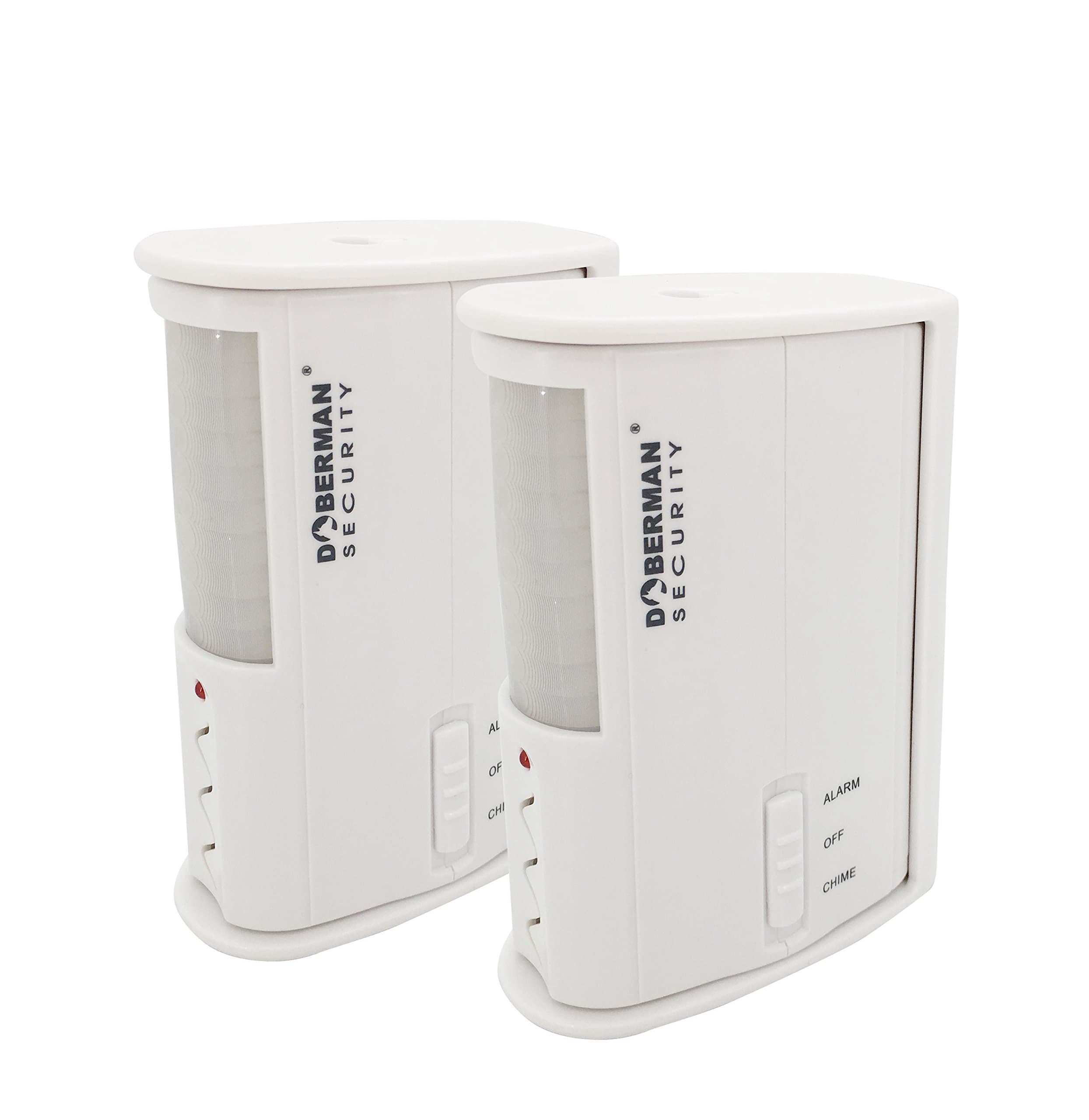 Doberman Security Infrared Technology Security Alarm, White (SE-0104W-2PK)