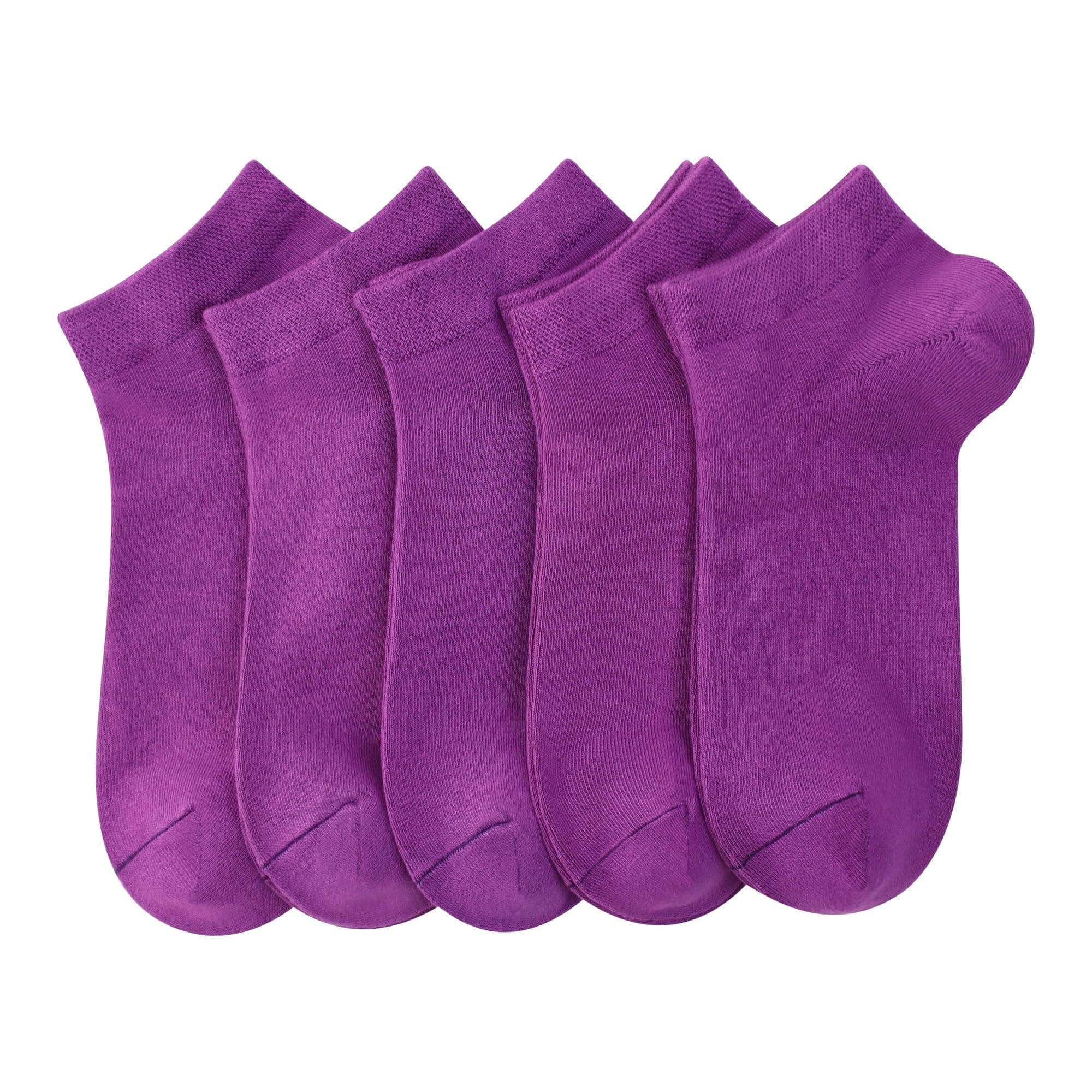 SERISIMPLE Women Viscose Bamboo Ankle Socks Low Cut Thin Sock Lightweight Pastal Color Soft Sock 5 Pairs