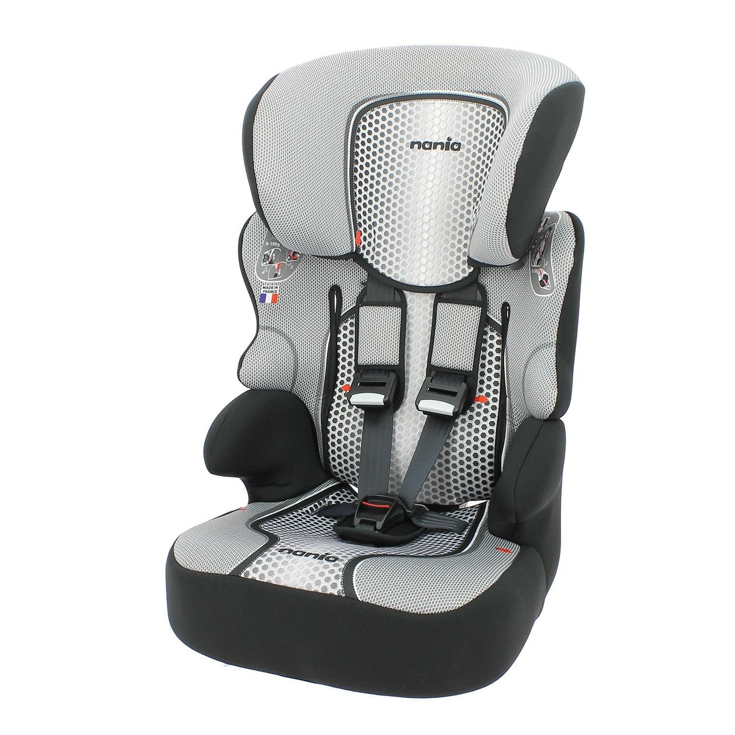Nania Beline Group 1/2/3 Highback Booster Car Seat, Grey