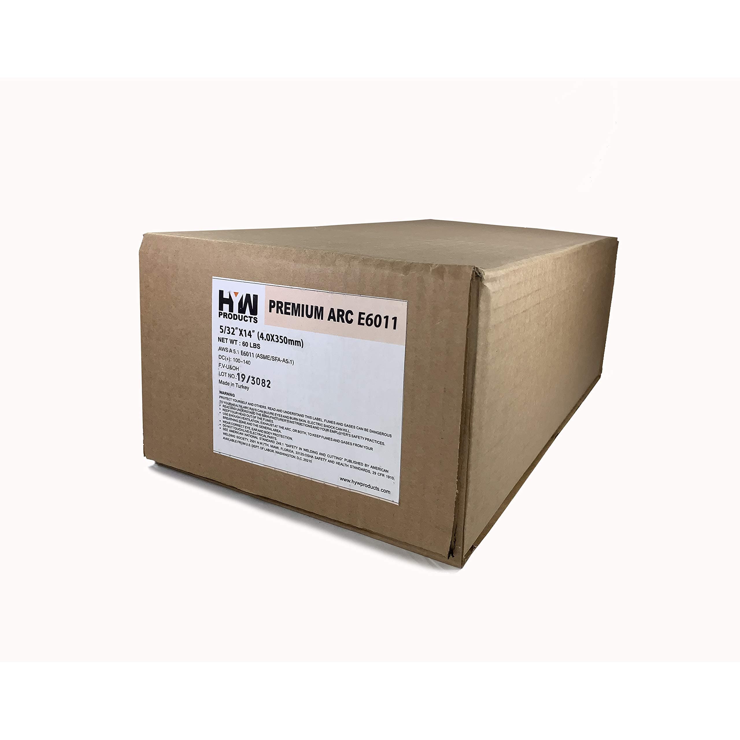 E6011 Stick Electrodes Welding Rods 3/32" 1/8" 5/32" 10 lb x 6-pk (5/32" - 60LB)