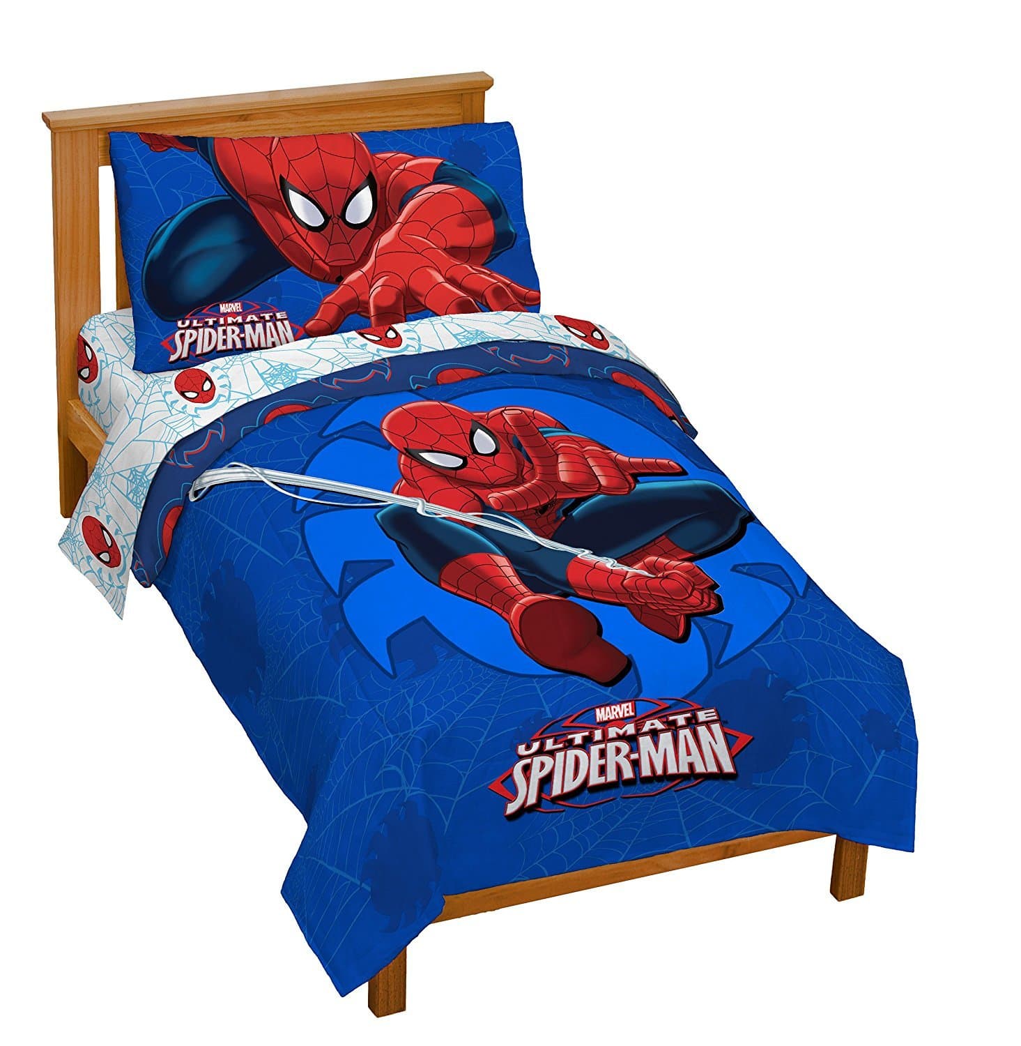 Jay Franco Marvel Spiderman 'Regulator' Toddler 4 Piece Bed Set