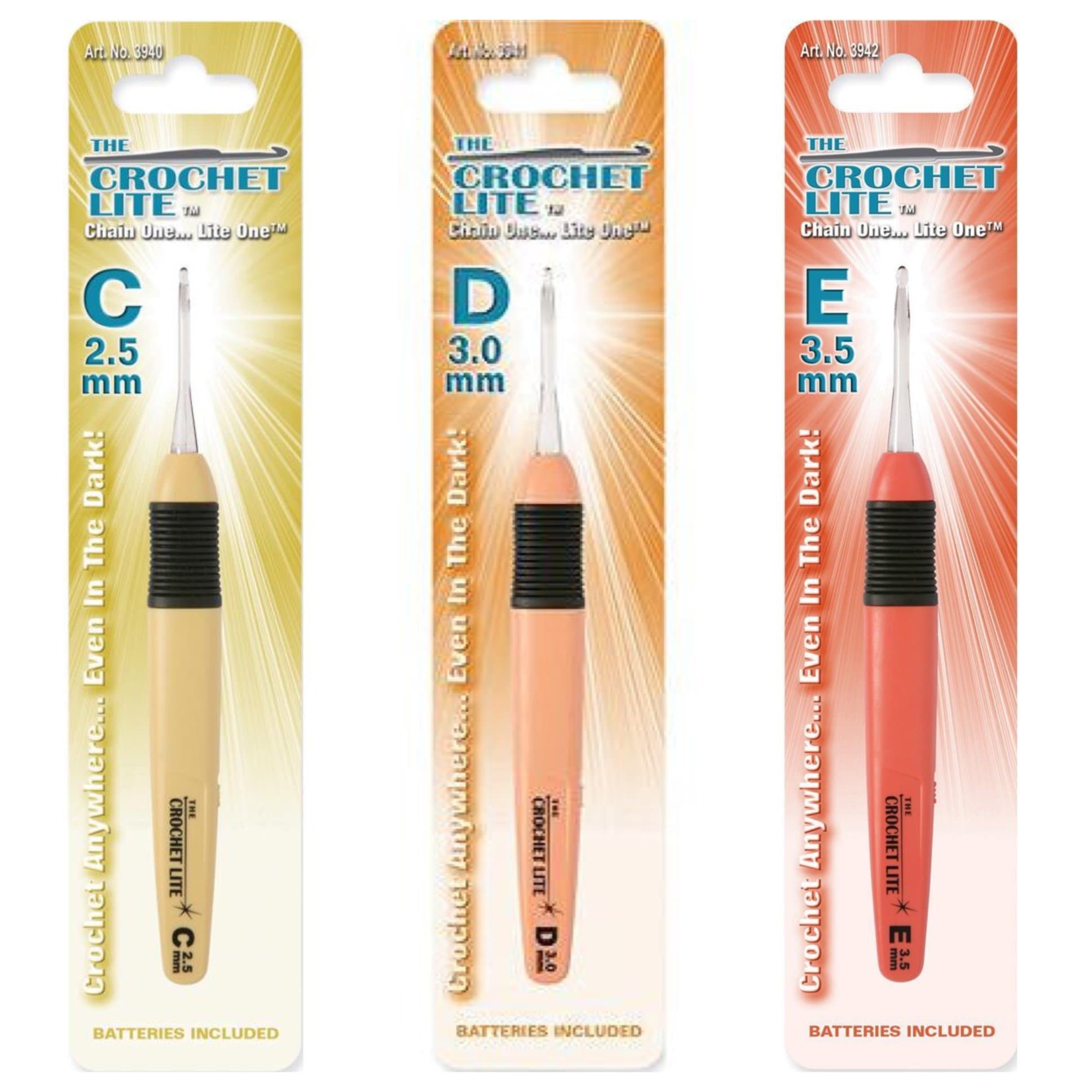 Cornerstone Crochet Lite Crochet Hooks Set of 3 Sizes C D and E