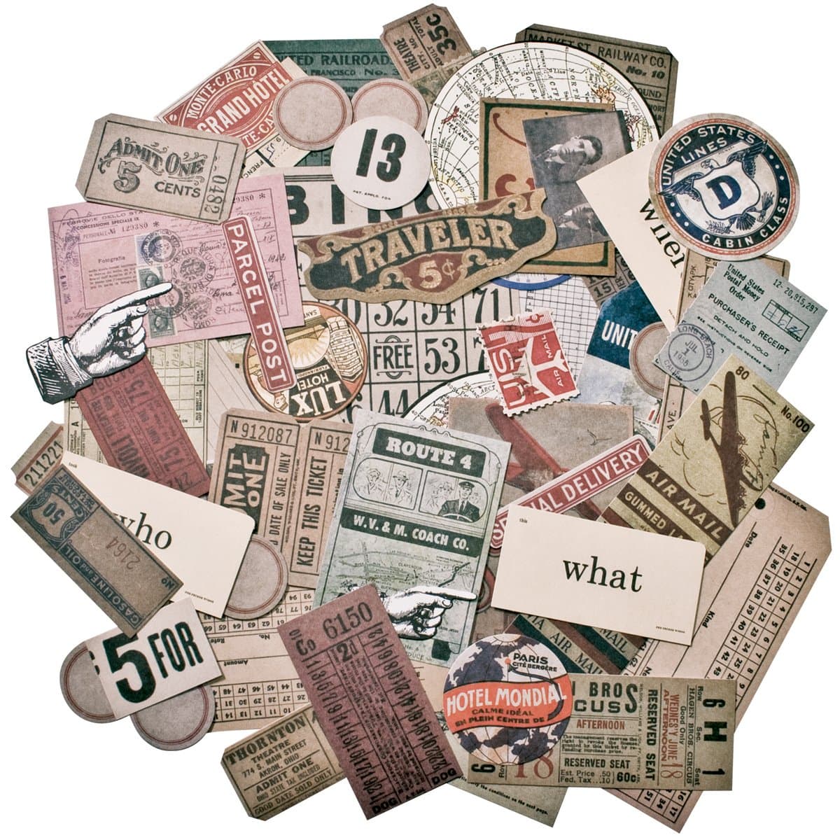 Tim Holtz TH93115 idea-ology Expedition Ephemera Pack,