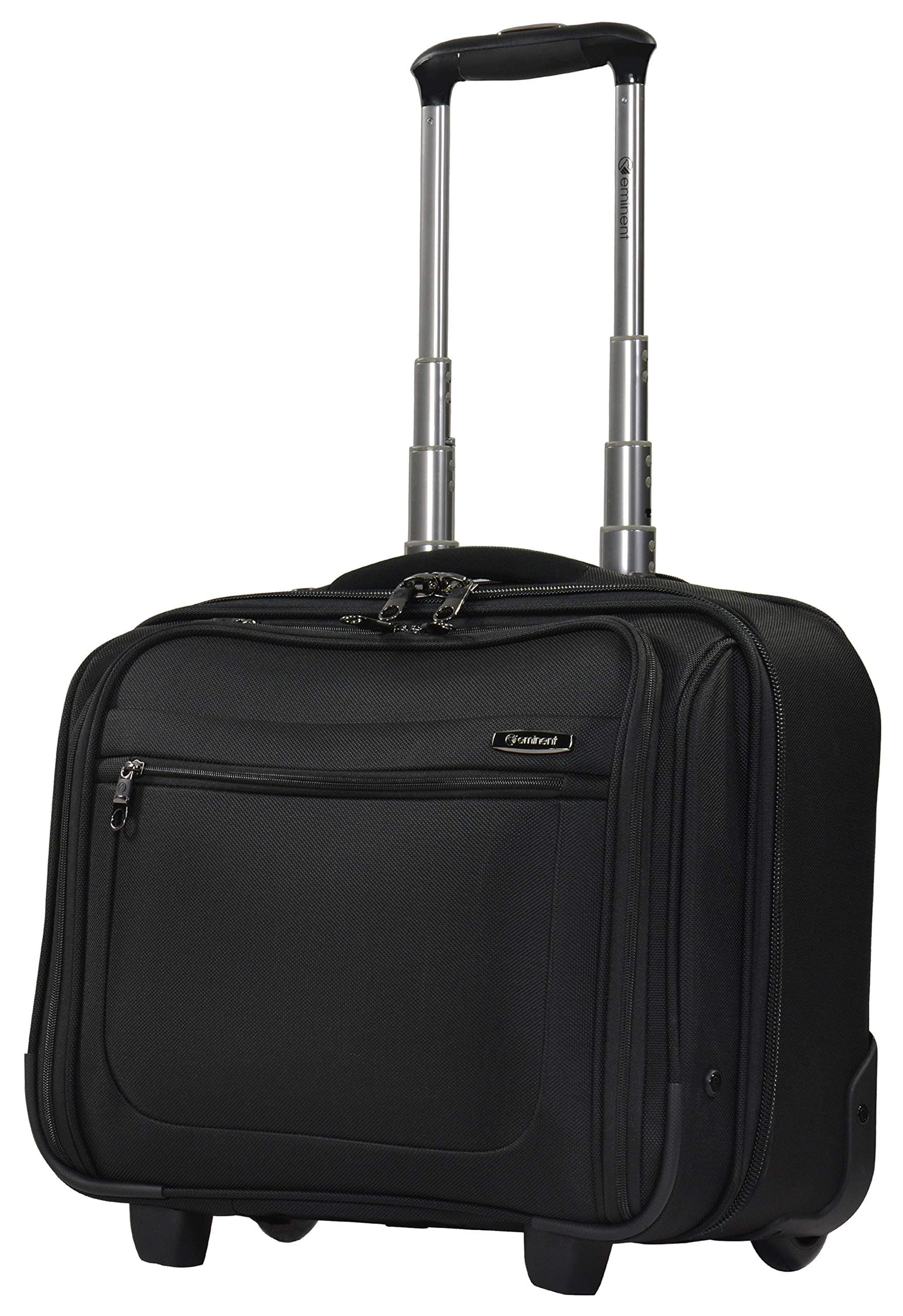 Eminent 17” Zipper Pilot Case With A Trolly And Two Wheels (Black Color)