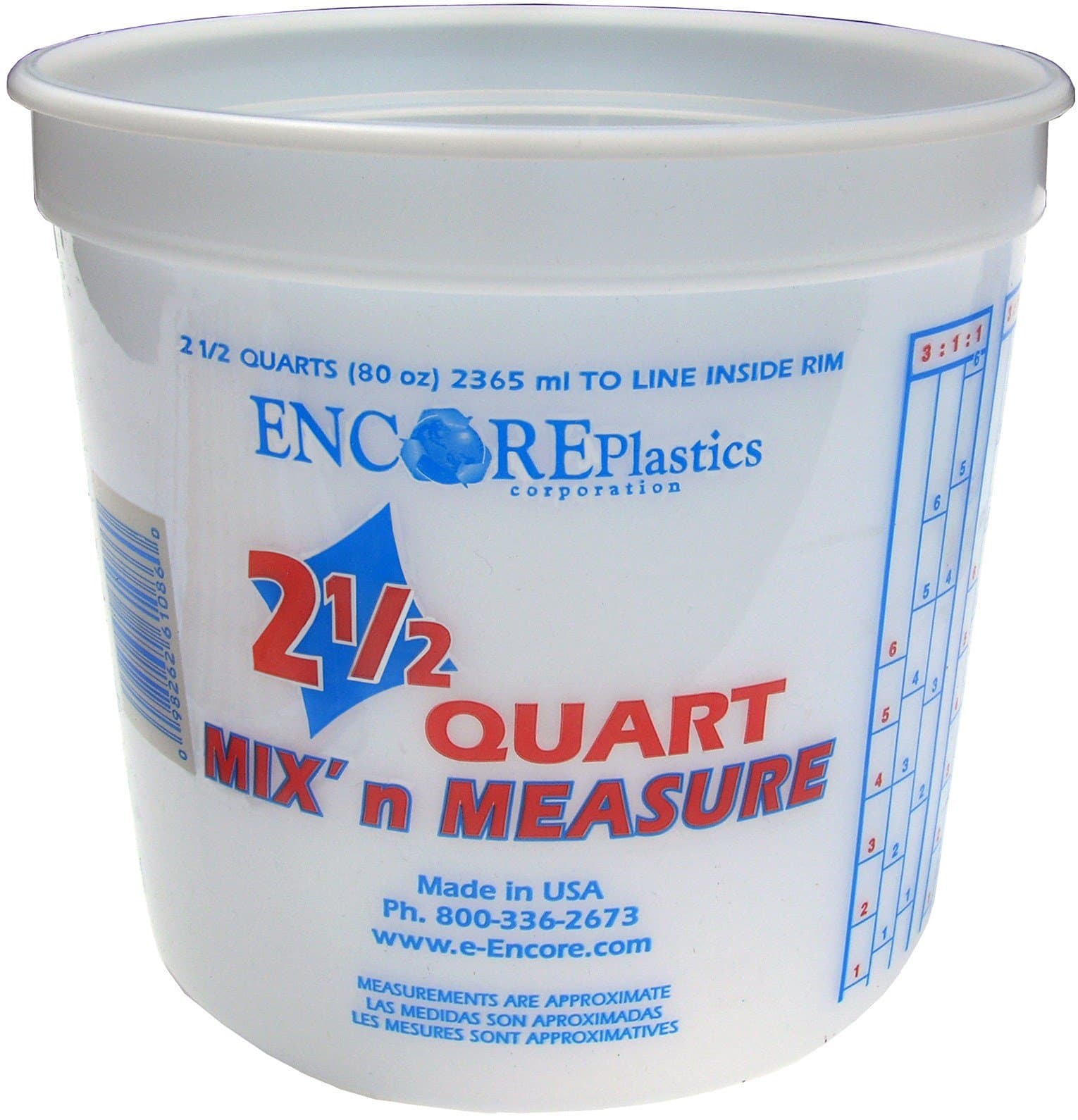 LS61086 2.5 Quart Mix' N Measure Container Comes Without Lids - (Pack of 12)