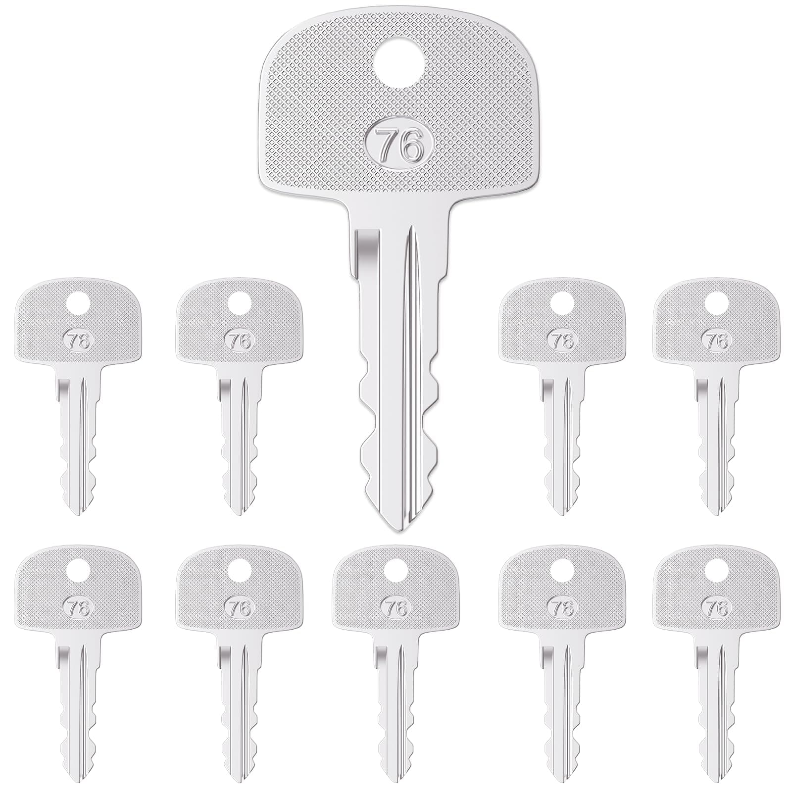 Heavy Ignition Keys, 10Pcs 601 Sany Key fits Sany Mini Excavator Crane Ferris Mower Bluebird School Polaris Snowmobile Broderson and Bus