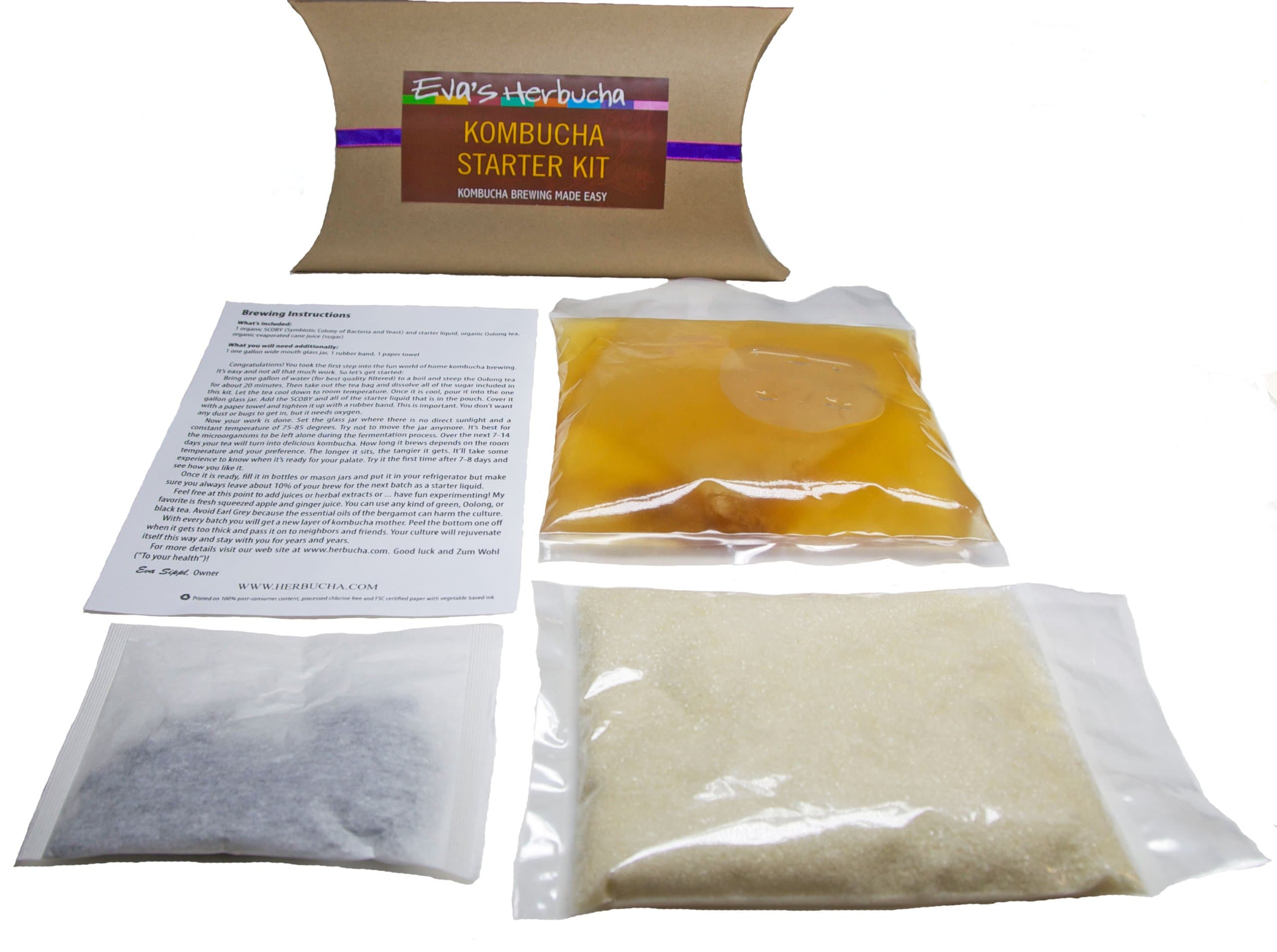 Eva's Herbucha Organic Kombucha Starter Kit (Traditional)