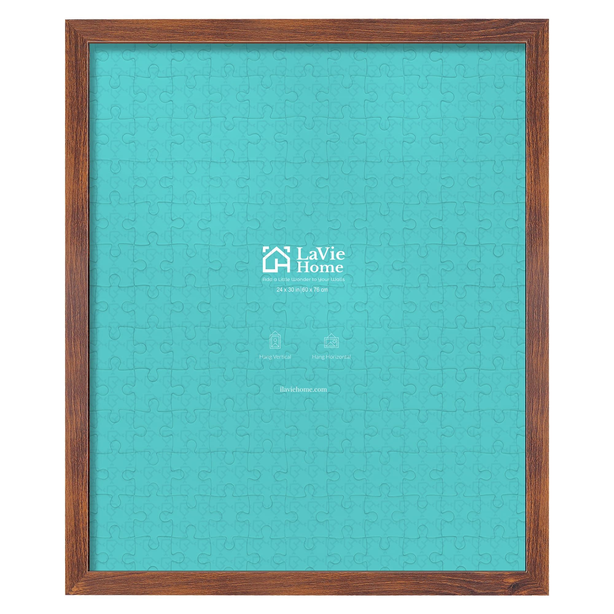 24x30 Picture Frame Brown, Puzzles Frame for Wall Decoration, Classic Brown Minimalist Style Suitable for Decorating Houses, Offices, Hotels, Puzzles Posters Photos or Artwork(1 Pack)