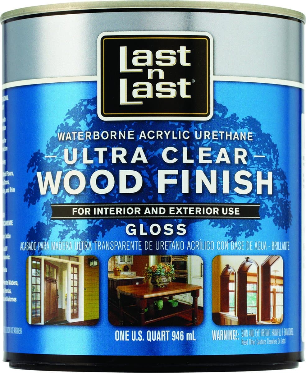 3766 Zip-Guard Urethane Wood Finish Water Based Interior Gloss Clear, 1 Quart