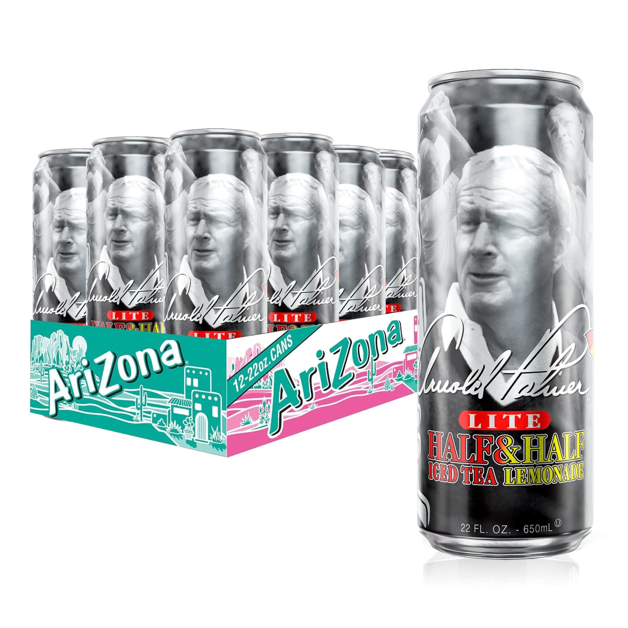 AriZona Arnold Palmer Black Big Can, 23 Fl Oz (Pack of 12)