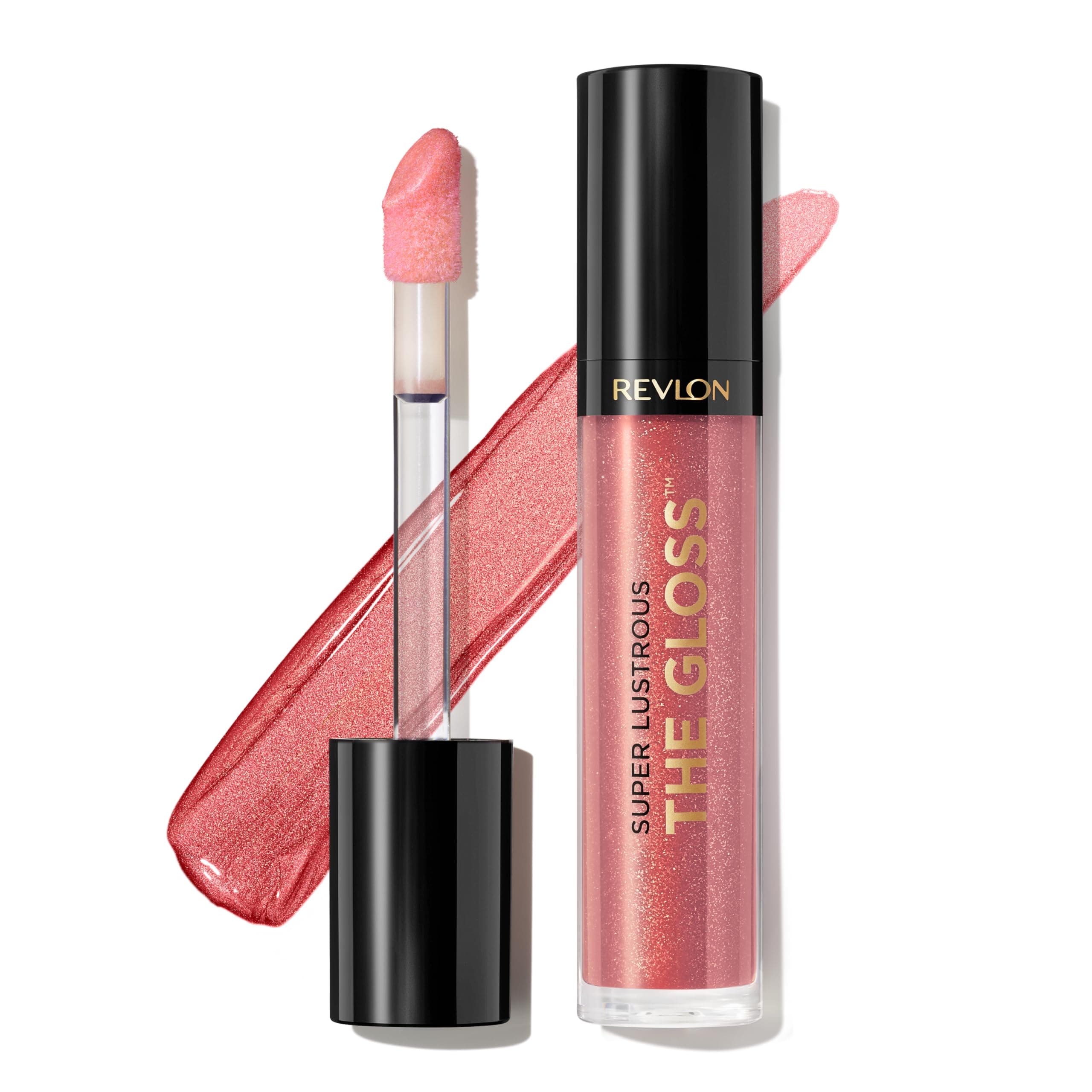 Revlon Super Lustrous The Gloss, Lip Gloss Makeup Stocking Stuffers for Women, Non-Sticky, High Shine Finish, 246 Blissed Out, 0.13 Oz