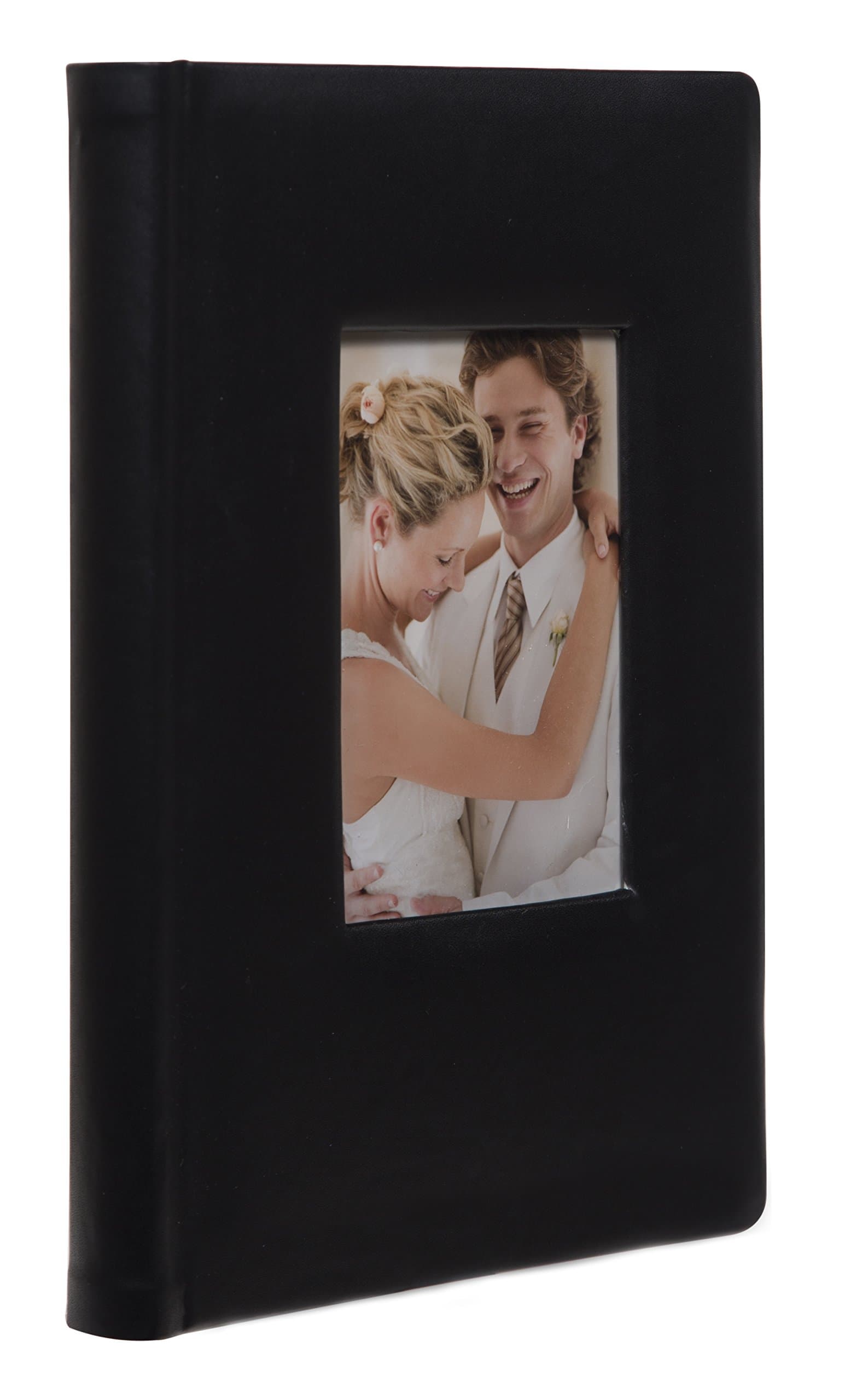 Pinnacle Frames & Accents Premium Black, Holds 20 5x7 Leather Photo Album
