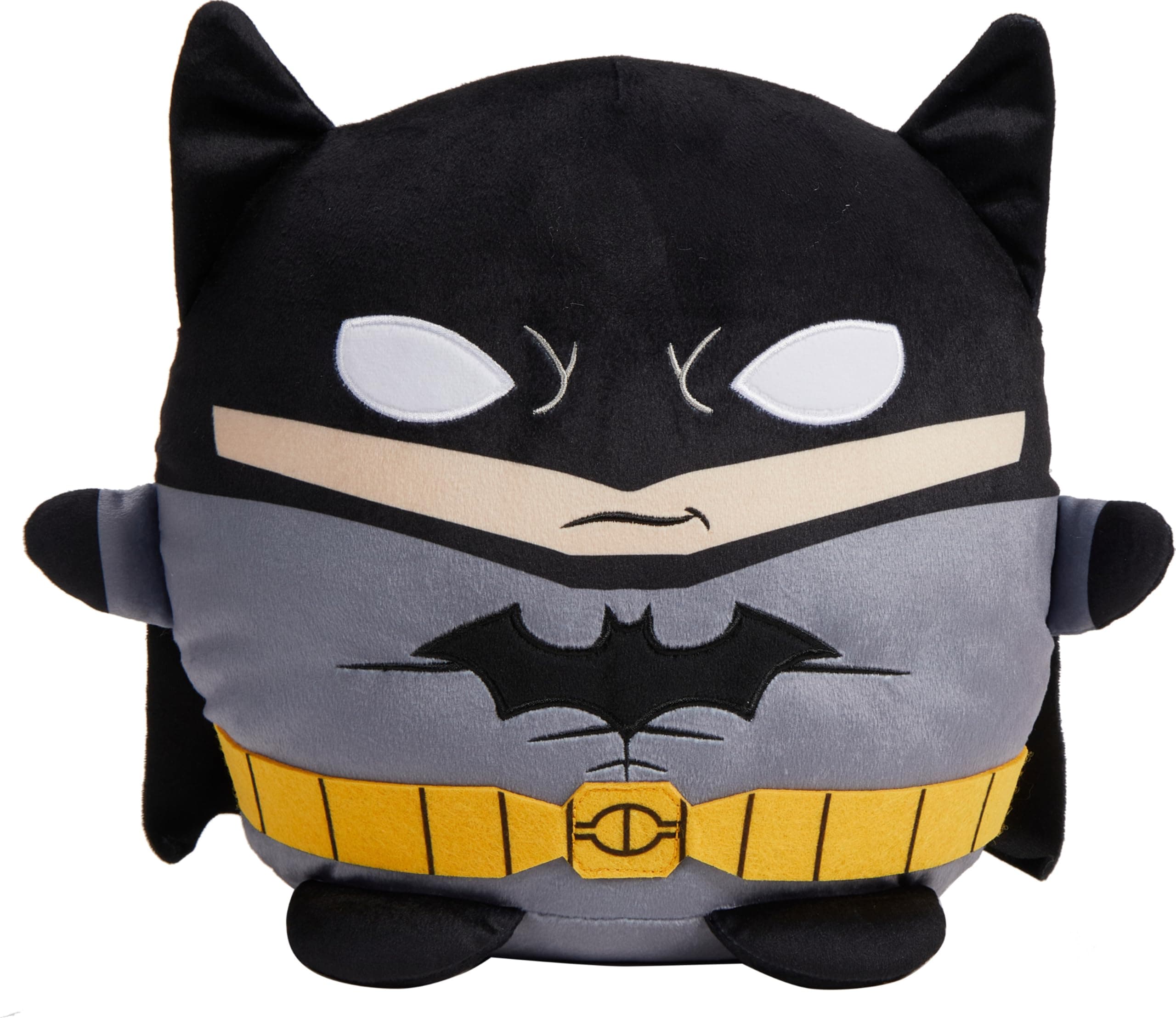 DC Cuutopia Batman Plush Toy, Super Hero Soft Rounded Pillow Doll, 10-inch Character Collectible