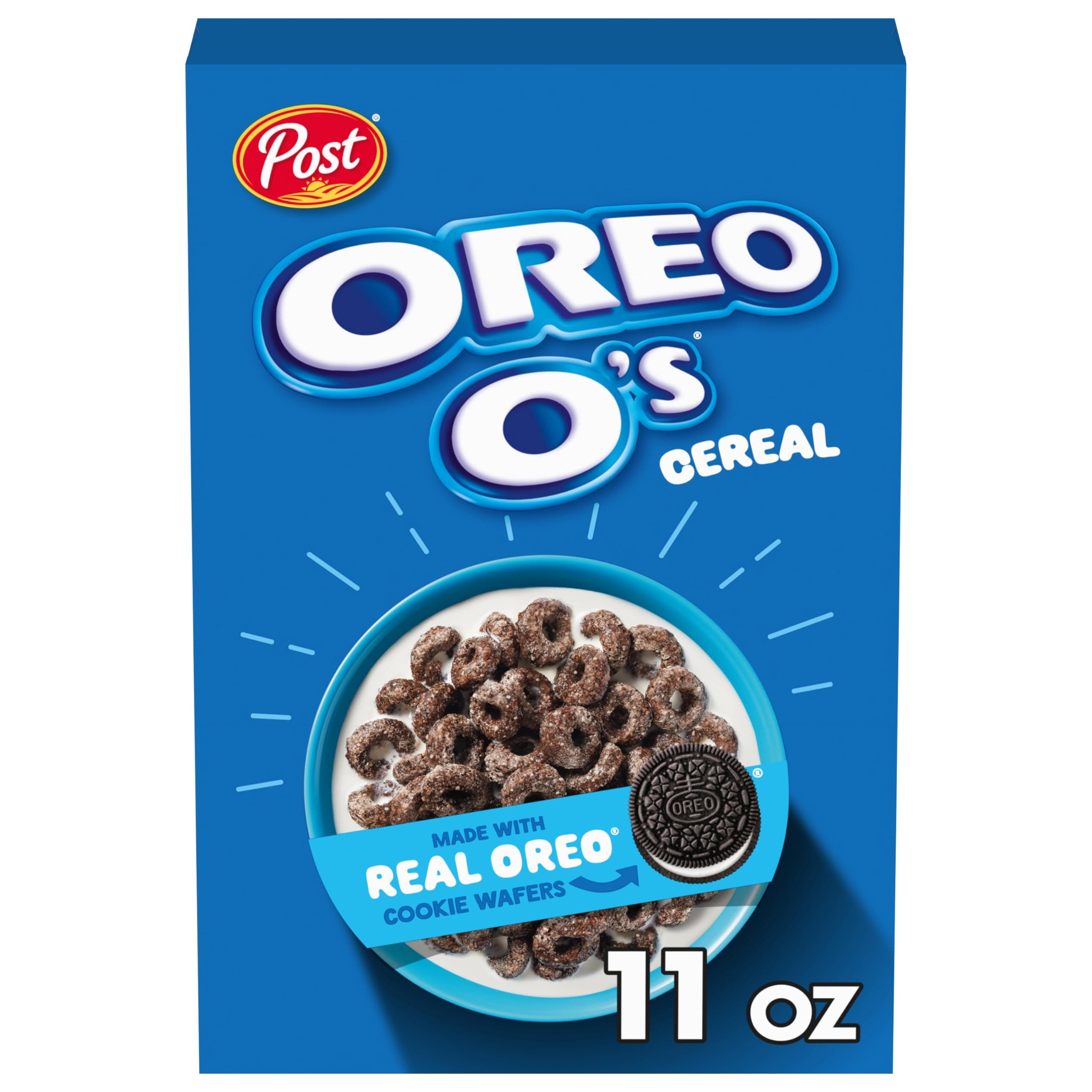 Post OREO Os Breakfast Cereal, Chocolatey OREO Cereal, 11 OZ Box