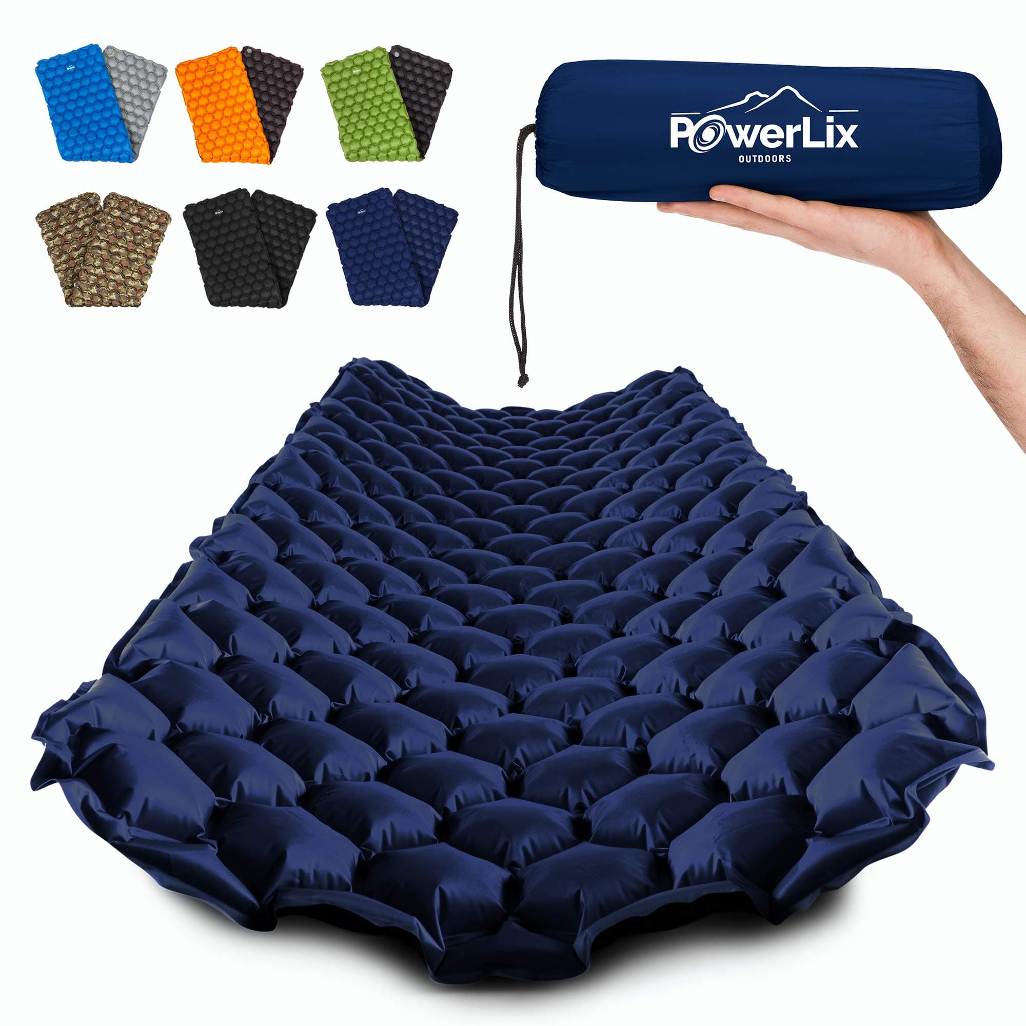 POWERLIX Ultralight Camping Sleeping Pad with Inflation Bag– Compact Lightweight Camping Pad, Outdoor Backpacking Hiking Traveling Airpad Camping Air Mattress Sleeping Mat