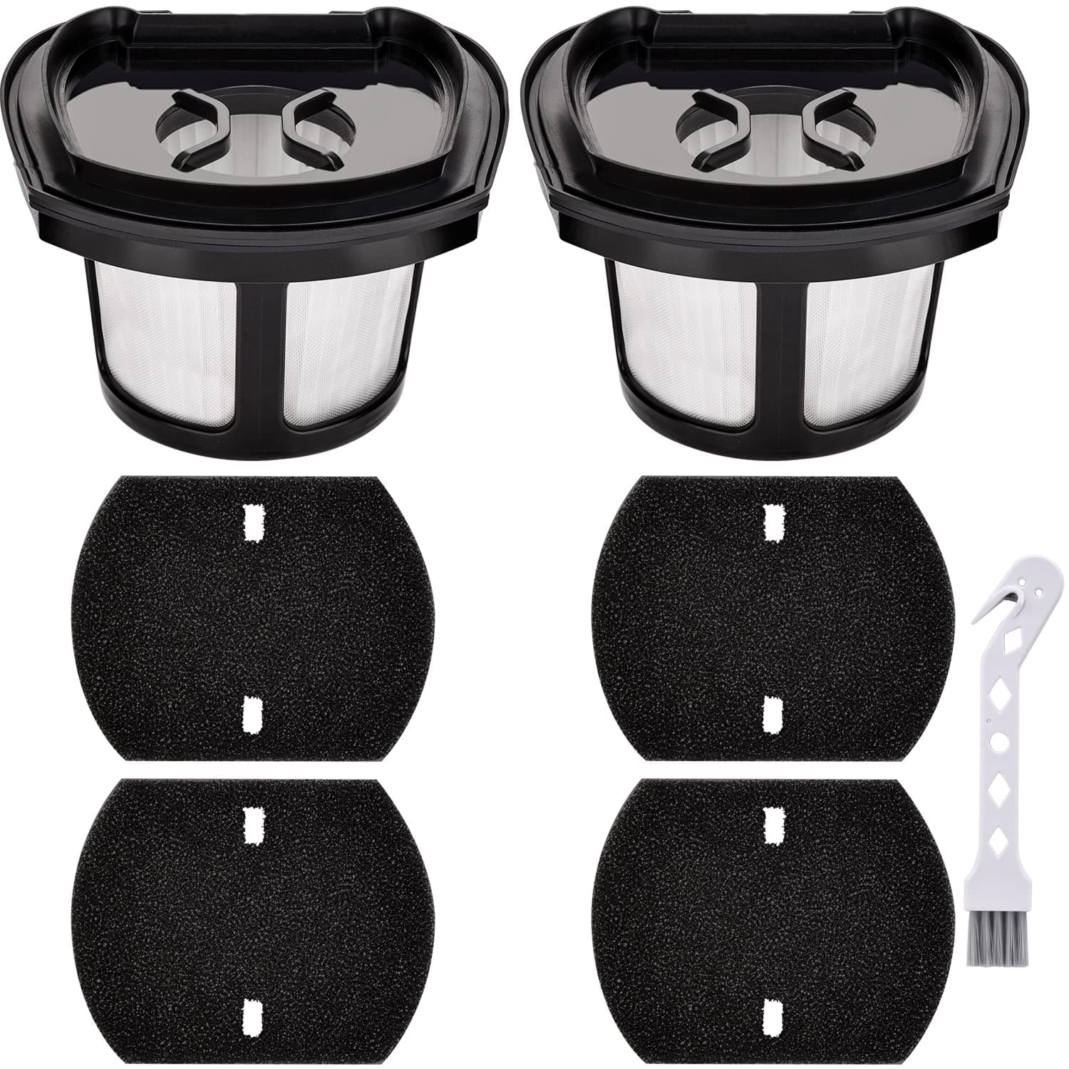 Artraise 3 Pack 2284w Vacuum Replacement Filter for Bissell Pet Hair Eraser Filter Hand Vacuum 2284W 2390 2389 2390A, Compare to Parts # 1614212 1614203 1614204, 3 Mesh Filters and 3 Foam Filters