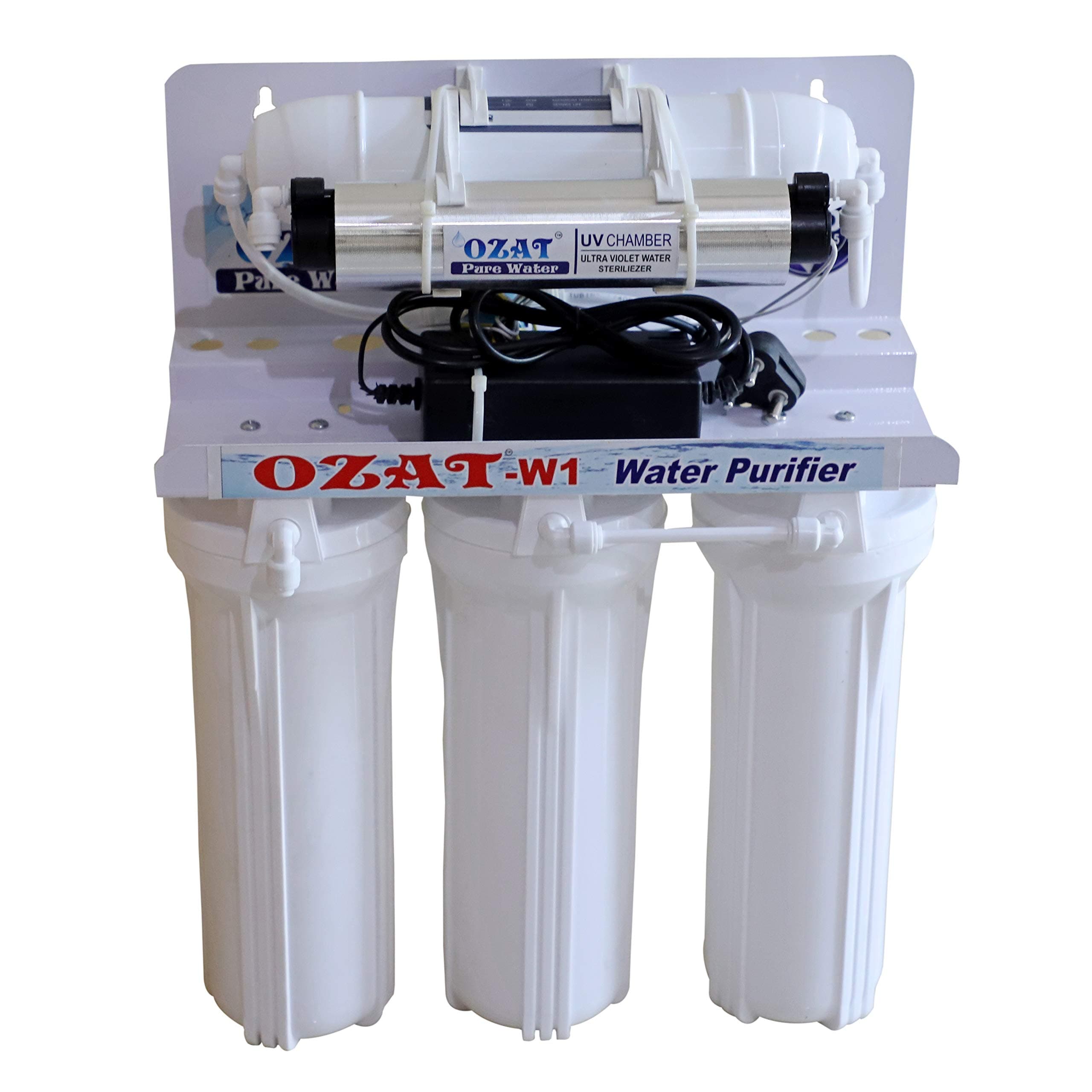 5 Stage Water Purifier Electrical with UV Water Purifier - No RO, Only UV Water Purifier, 20/25 Liter /Hour Purification Capacity (White)