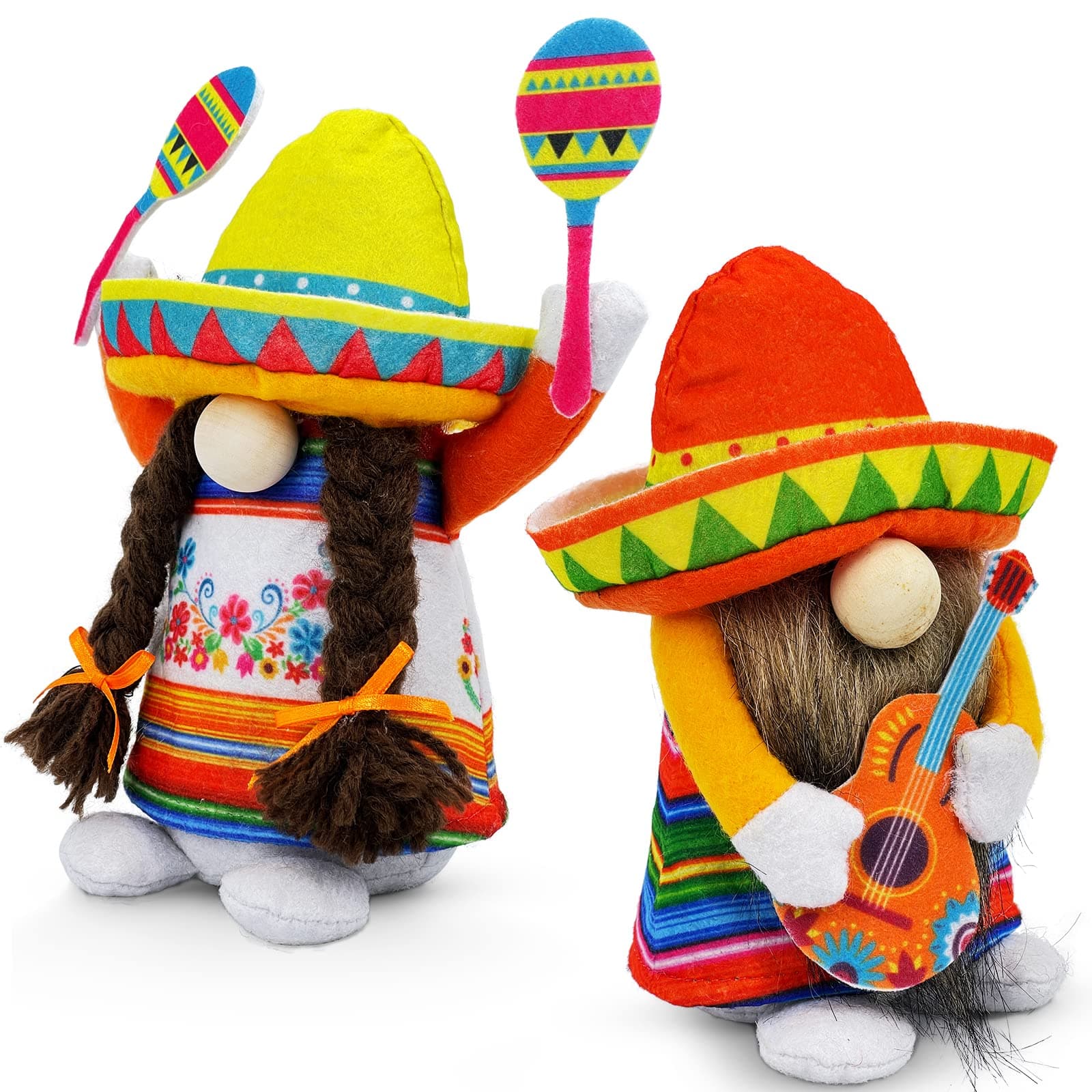Cinco de Mayo Decorations - Cinco de Mayo Plush Gnomes for Home - Mexican Theme Party Decorations Supplies - Taco Tuesday Fiesta Ornaments Doll Table Centerpieces Decor - Carnival Festivals Figurine