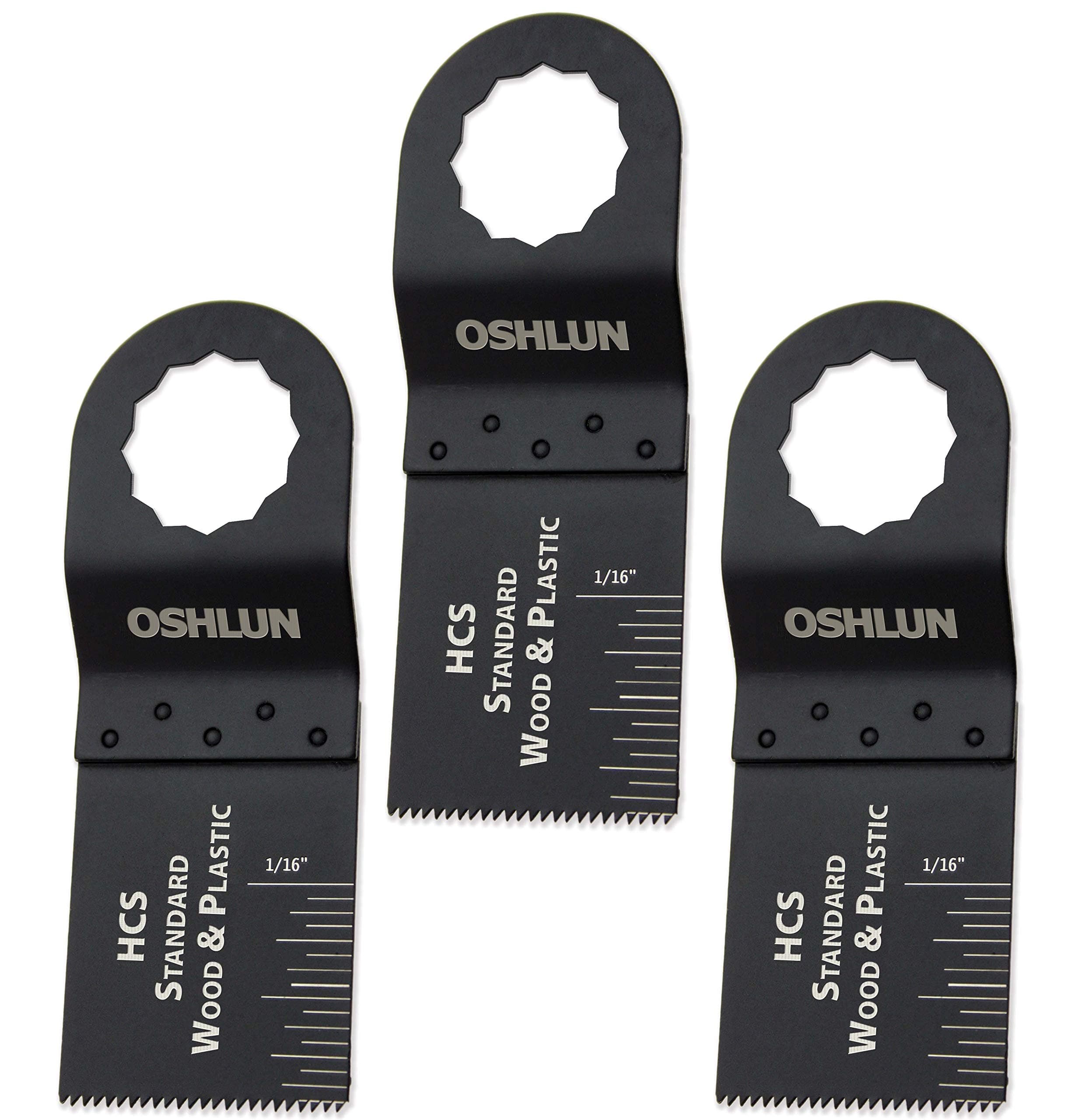 OshlunMMS-0303 1-1/3-Inch Standard HCS Oscillating Tool Blade for Fein SuperCut, 3-Pack