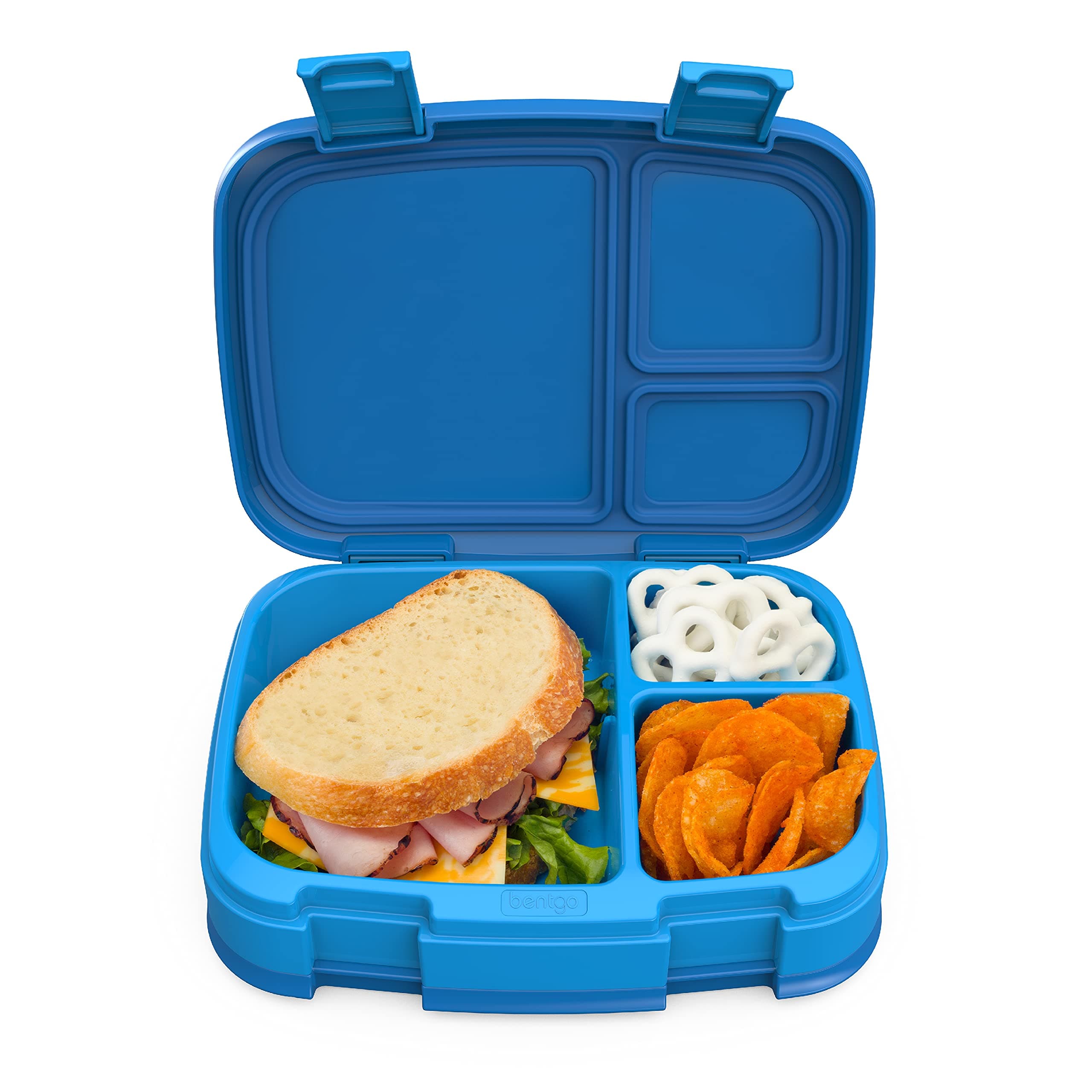 Bentgo Fresh (Blue) – New & Improved Leak-Proof, Versatile 4-Compartment Bento-Style Lunch Box – Ideal for Portion-Control and Balanced Eating On-The-Go – BPA-Free and Food-Safe Materials
