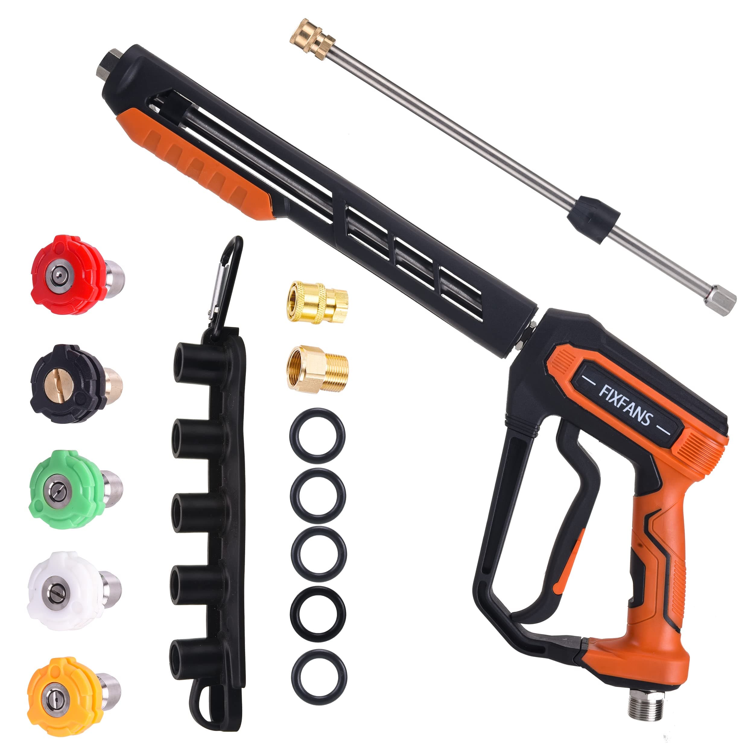 FIXFANS Pressure Washer Gun Kit, 5000PSI Power Washer Handle Gun with Replace...