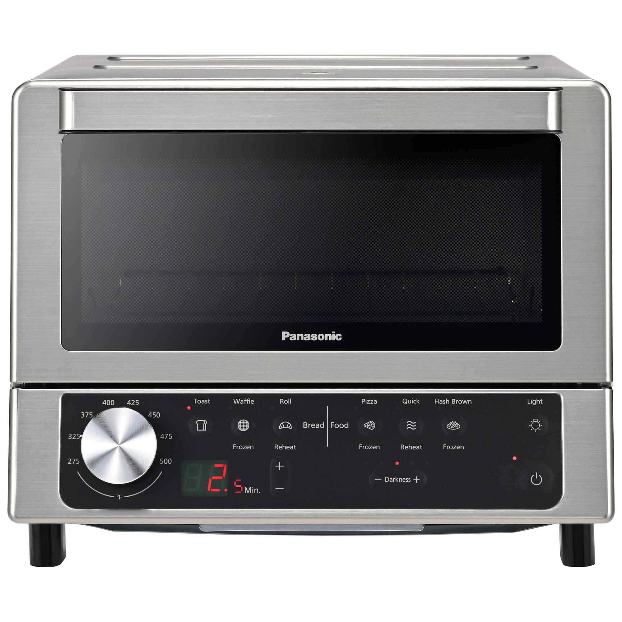 FlashXpress Toaster Oven Countertop, Compact 4 Slice Toaster Oven w/Double Infrared Heating, PFAS-free, 6 Auto Cook Options & Precise Temperature Control, 1300W - NB-G200P (Stainless Steel)